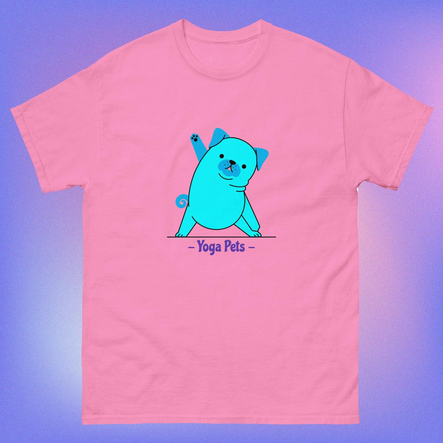 Yoga pets dancing dog classic tee short sleeves unisex t-shirt - SexyCoca