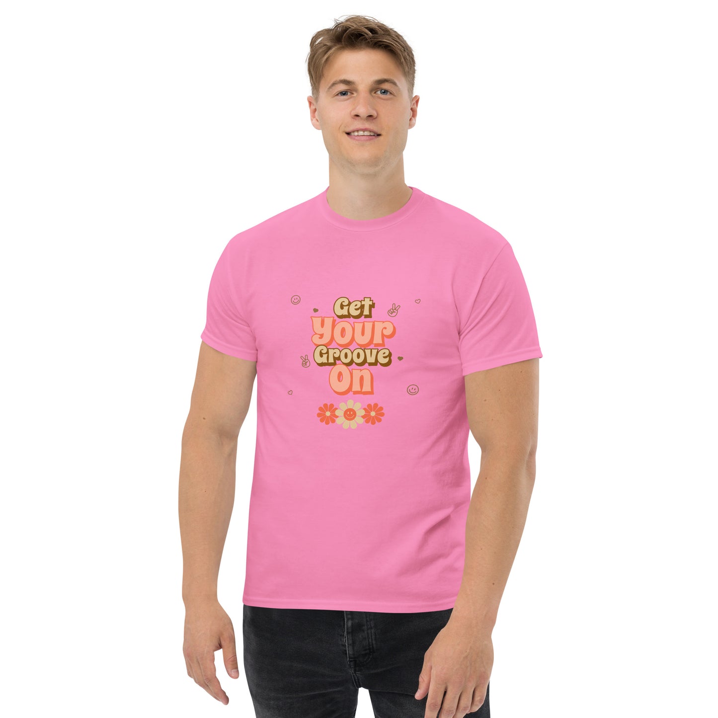 Vintage retro groove flower classic tee short sleeves unisex t-shirt - SexyCoca