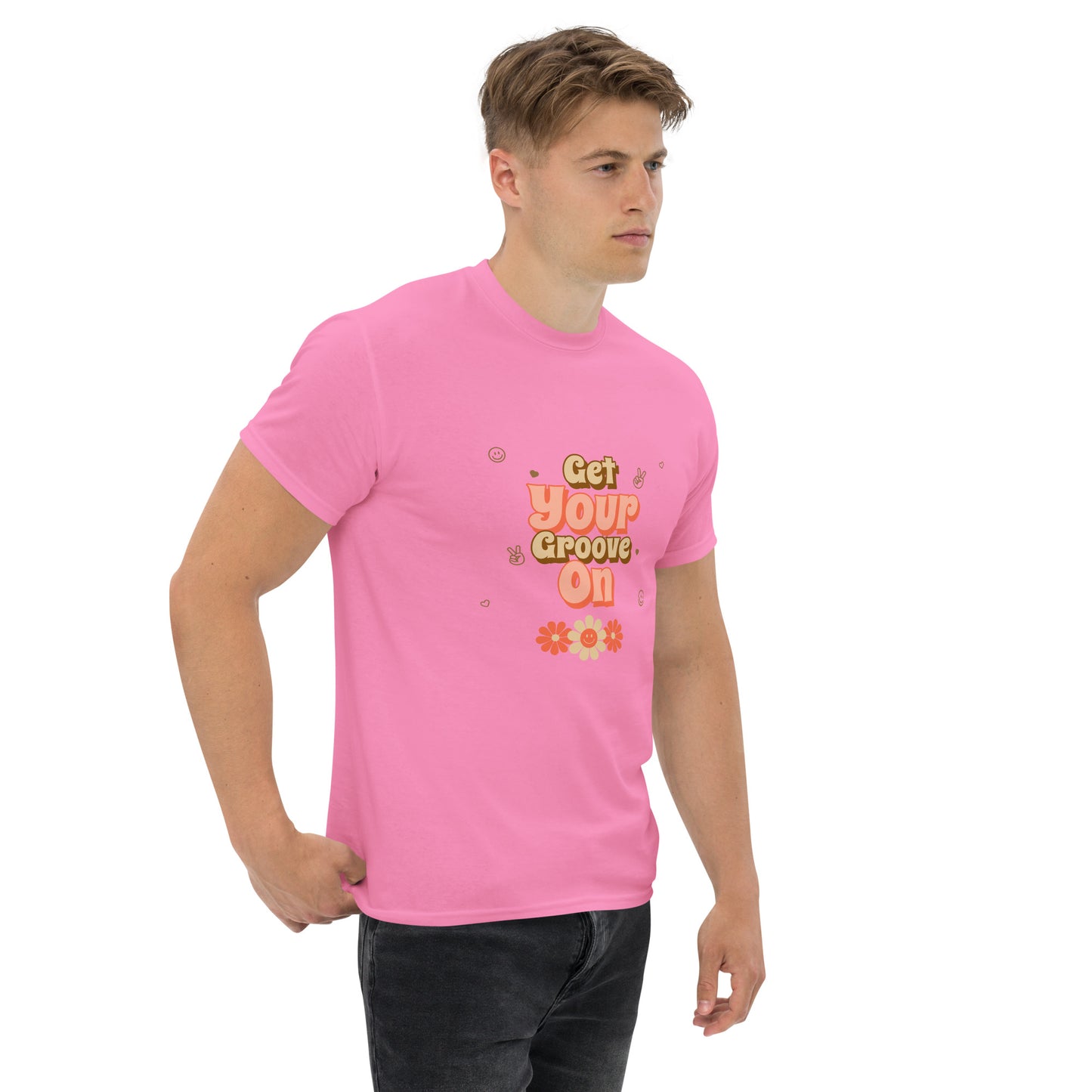 Vintage retro groove flower classic tee short sleeves unisex t-shirt - SexyCoca
