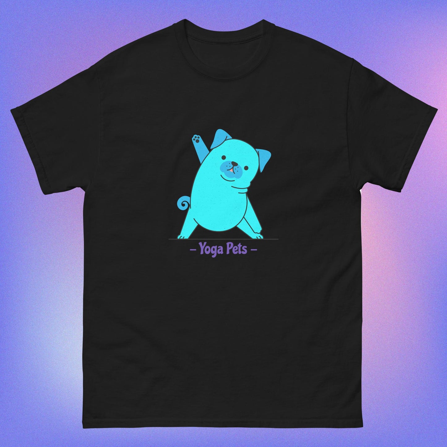 Yoga pets dancing dog classic tee short sleeves unisex t-shirt - SexyCoca