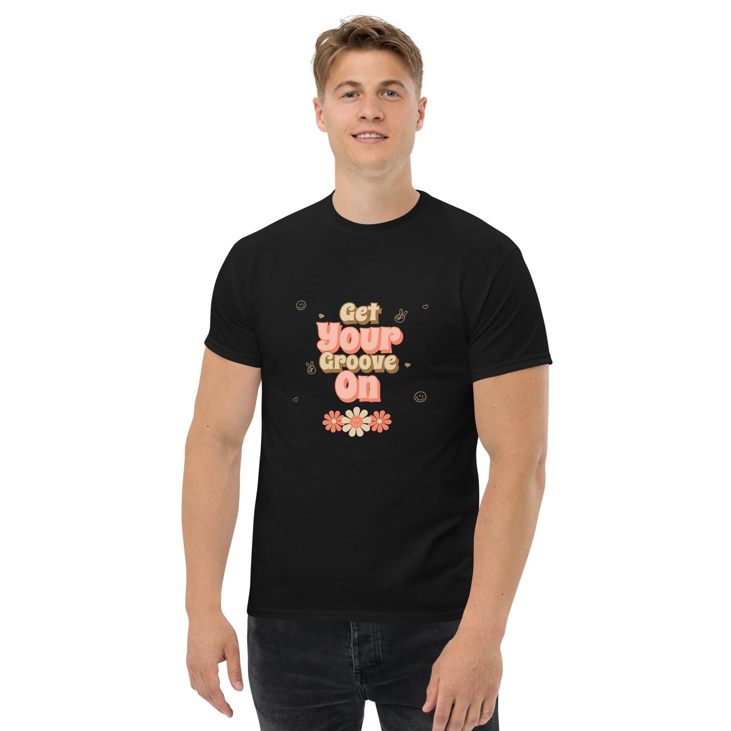 Vintage retro groove flower classic tee short sleeves unisex t-shirt - SexyCoca
