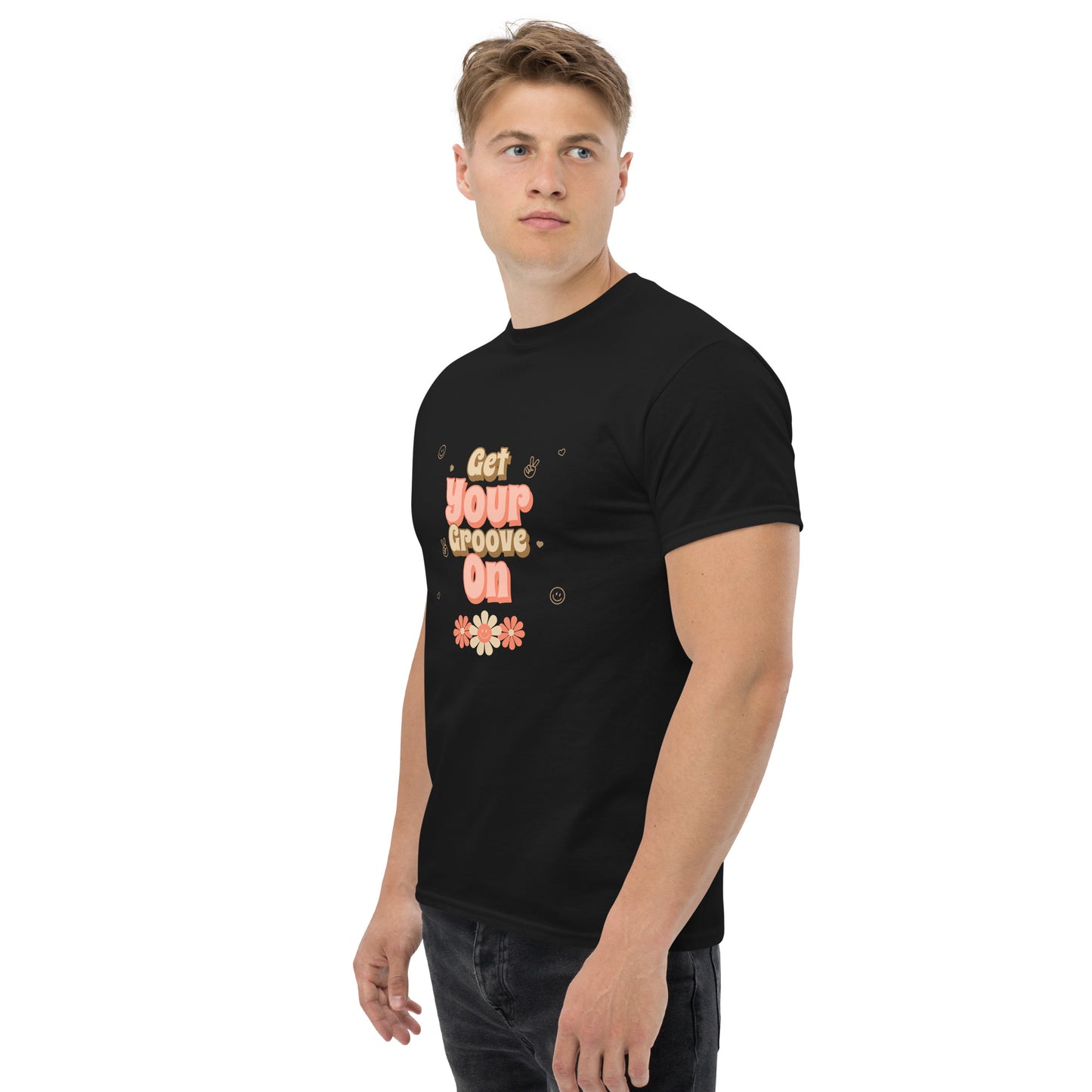 Vintage retro groove flower classic tee short sleeves unisex t-shirt - SexyCoca