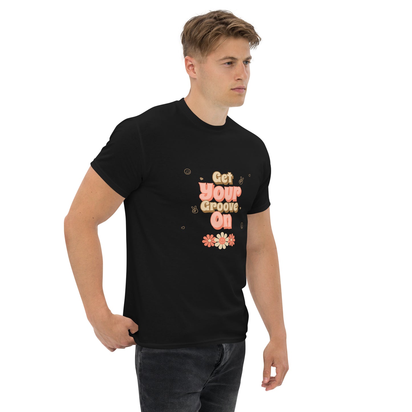 Vintage retro groove flower classic tee short sleeves unisex t-shirt - SexyCoca