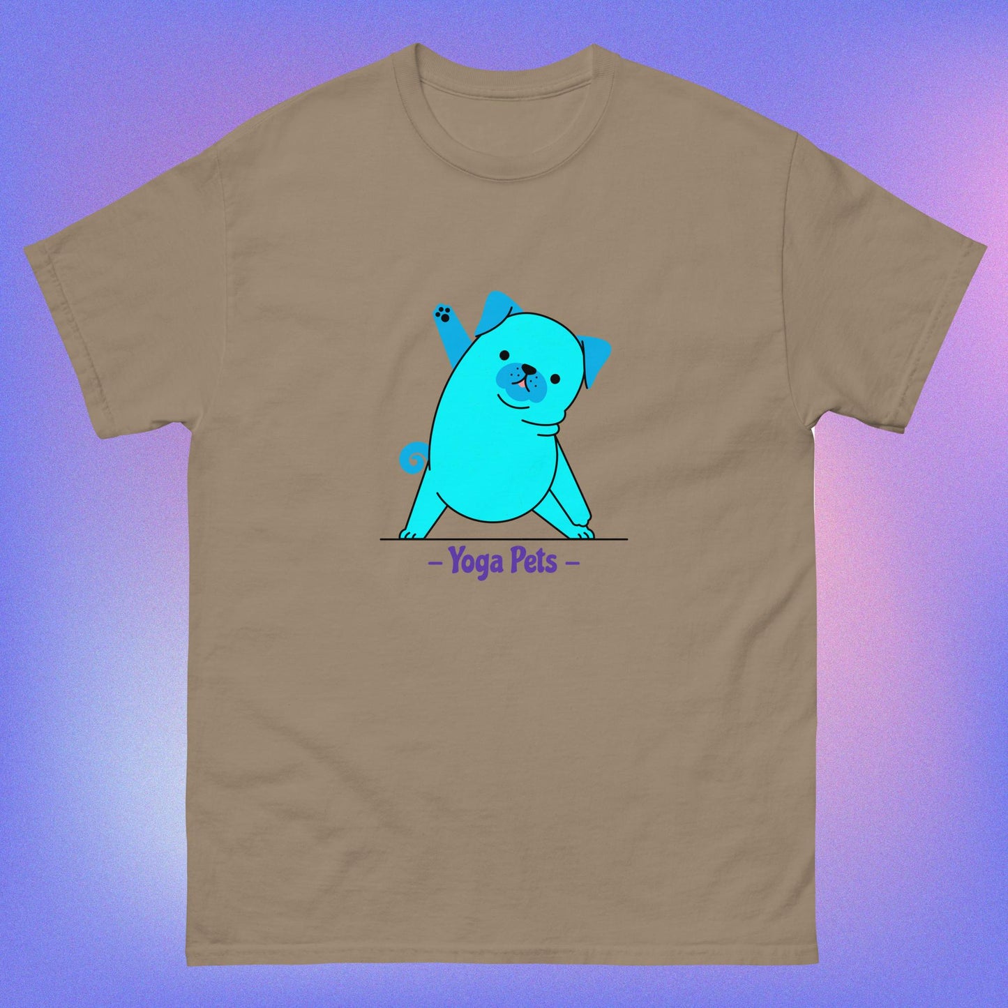 Yoga pets dancing dog classic tee short sleeves unisex t-shirt - SexyCoca