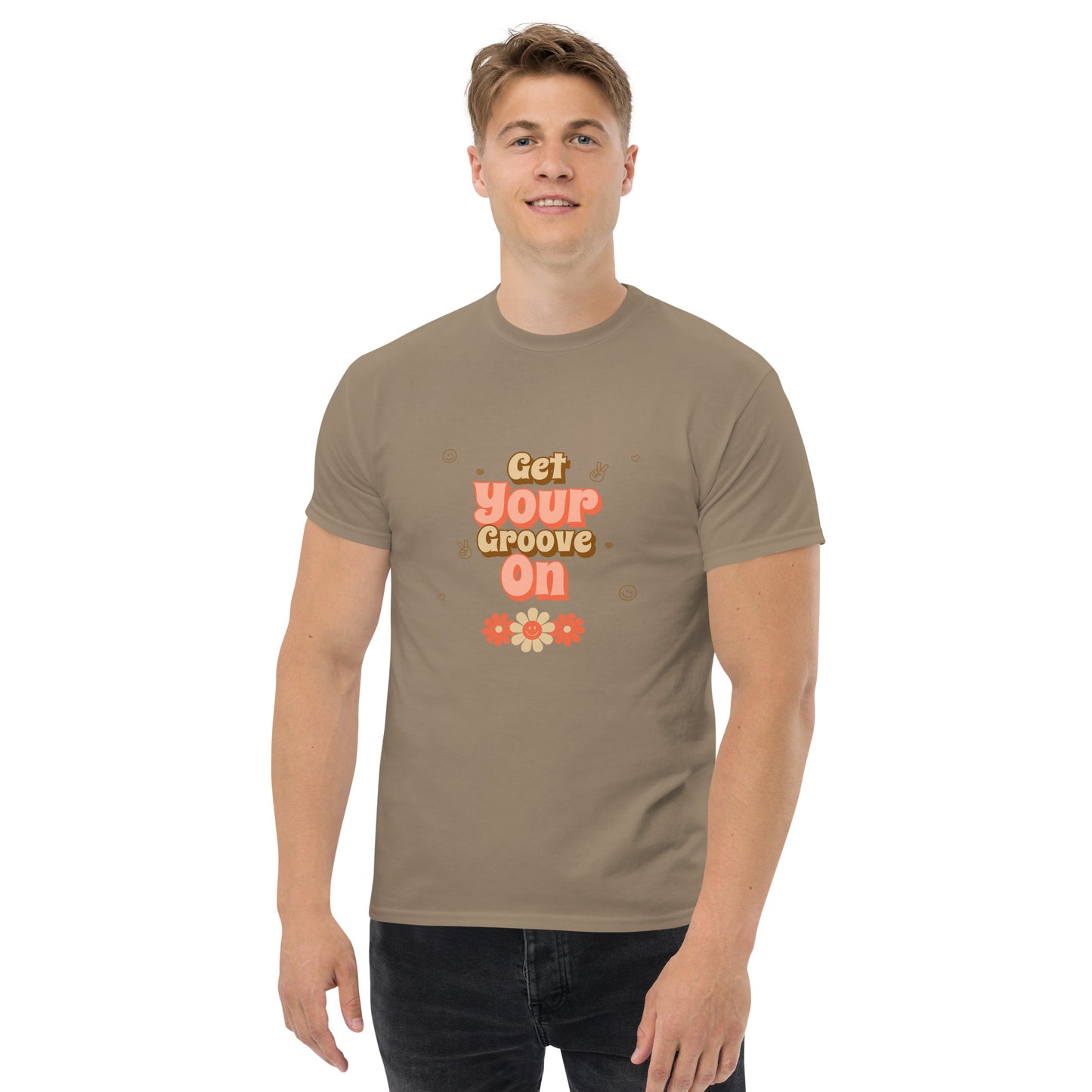 Vintage retro groove flower classic tee short sleeves unisex t-shirt - SexyCoca