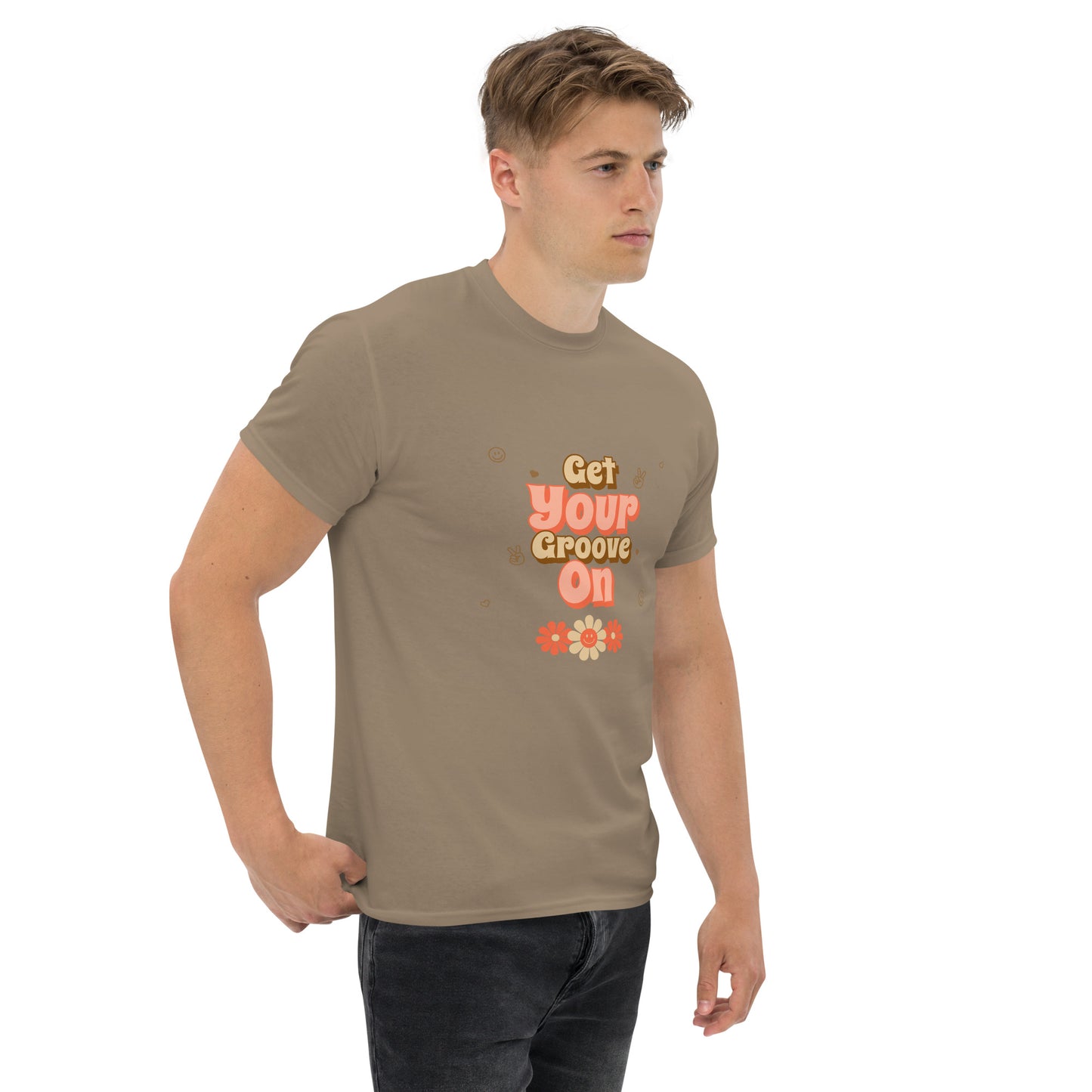 Vintage retro groove flower classic tee short sleeves unisex t-shirt - SexyCoca