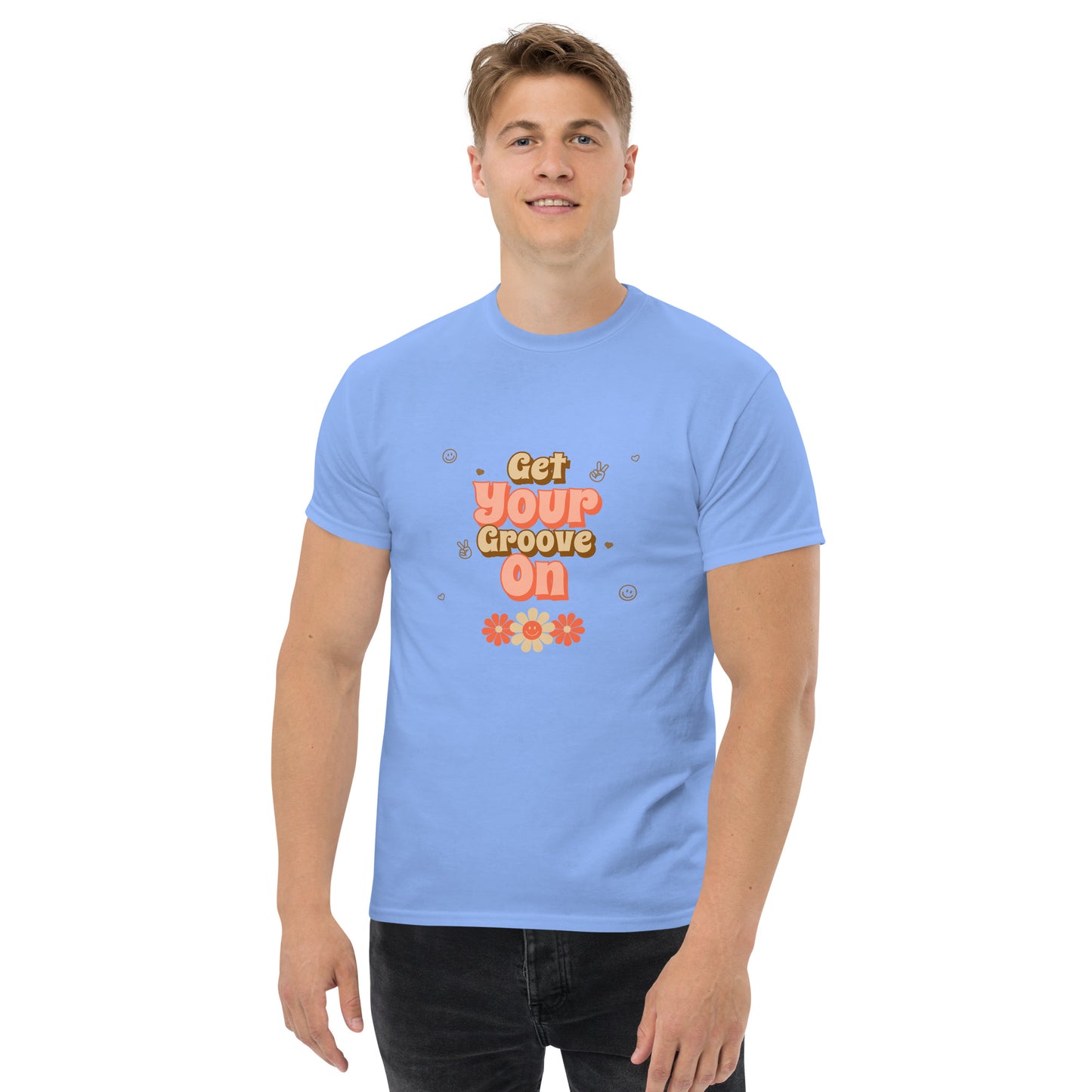 Vintage retro groove flower classic tee short sleeves unisex t-shirt - SexyCoca