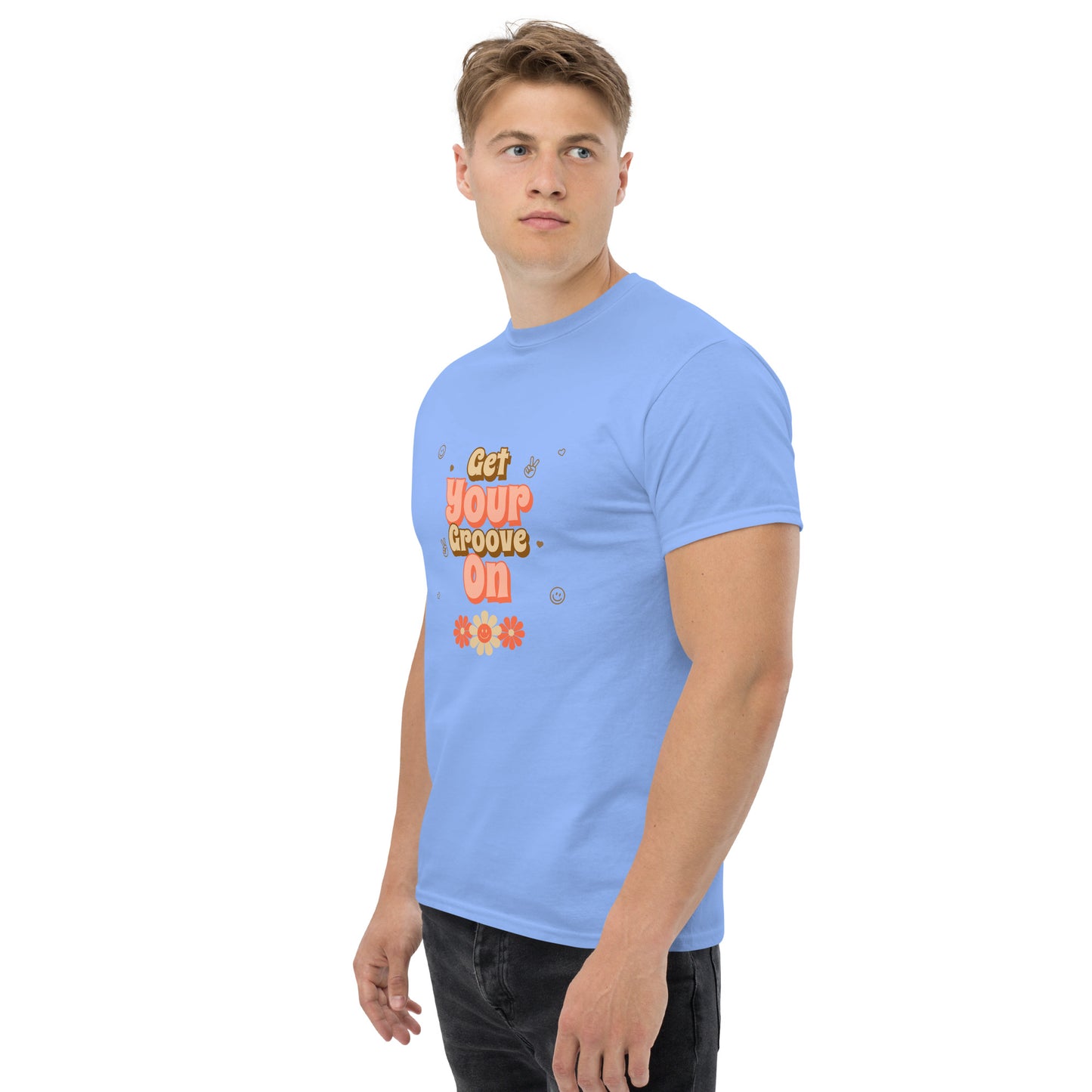 Vintage retro groove flower classic tee short sleeves unisex t-shirt - SexyCoca