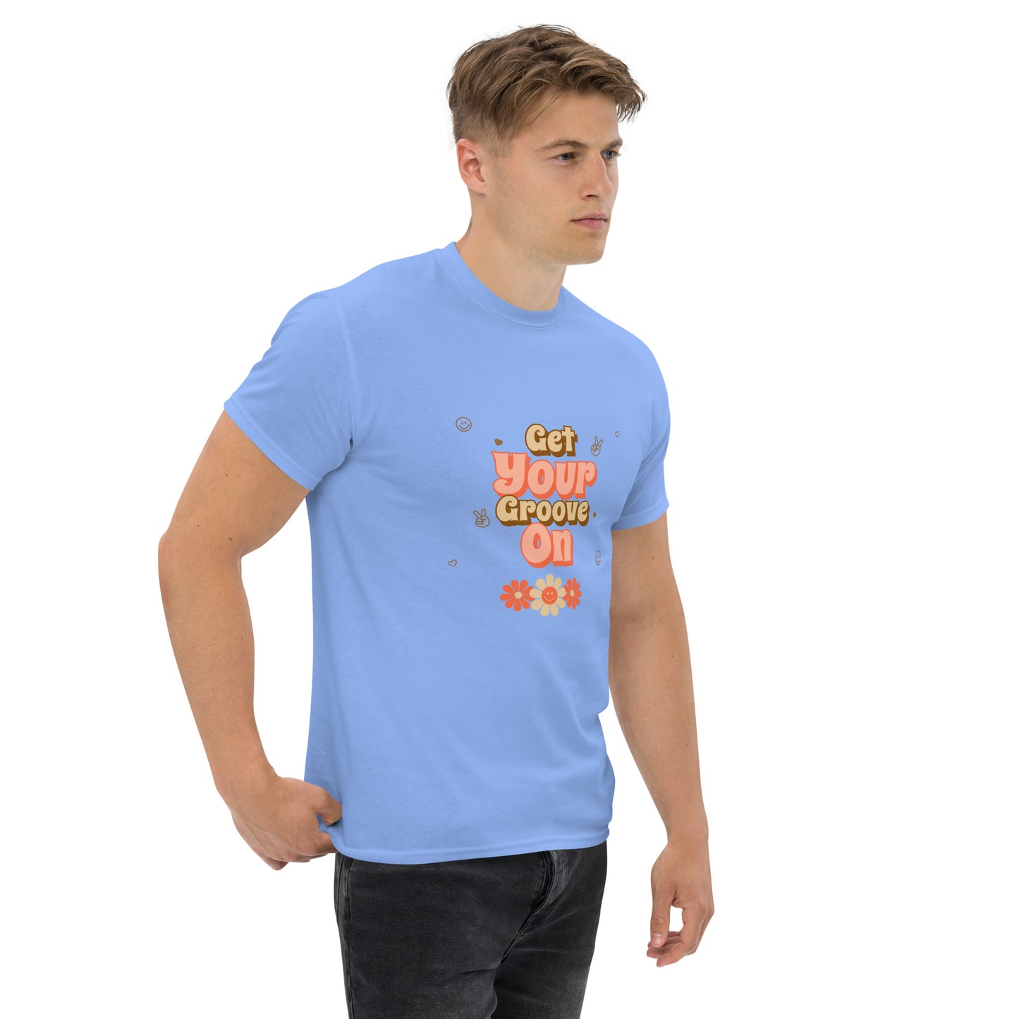 Vintage retro groove flower classic tee short sleeves unisex t-shirt - SexyCoca