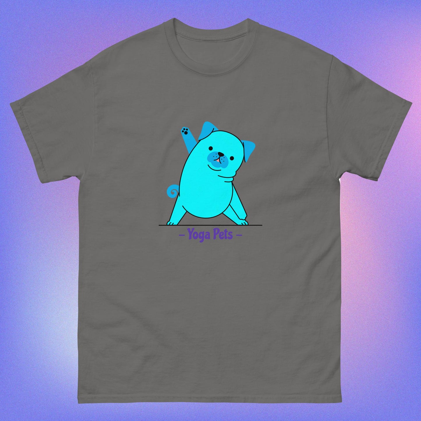 Yoga pets dancing dog classic tee short sleeves unisex t-shirt - SexyCoca