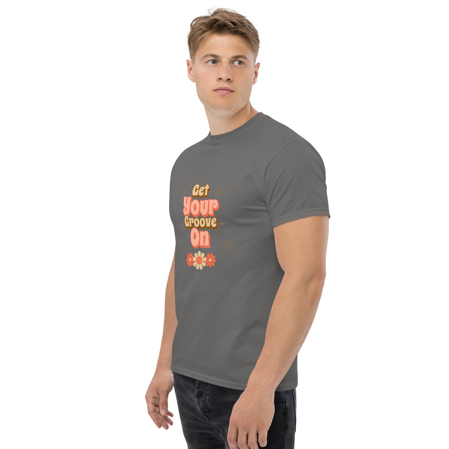 Vintage retro groove flower classic tee short sleeves unisex t-shirt - SexyCoca