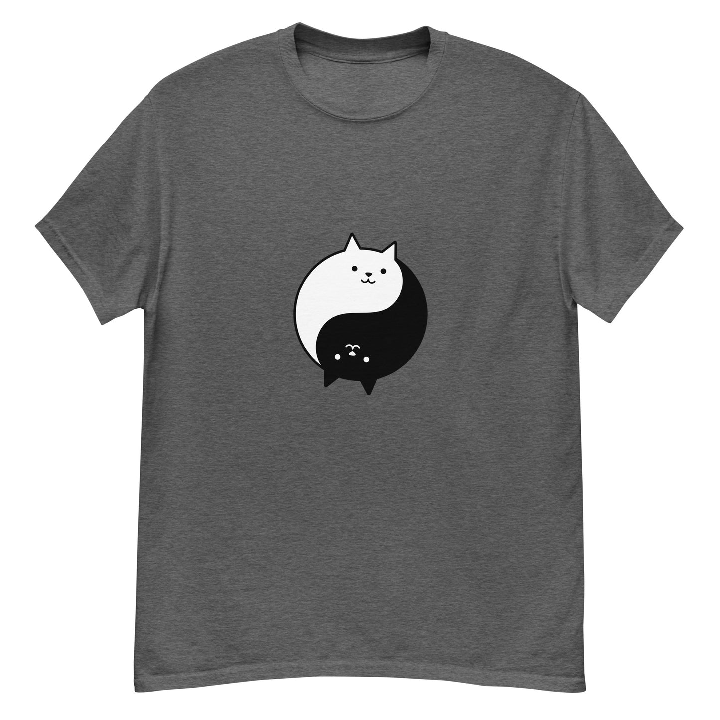 Ying yang cat classic tee short sleeves unisex t-shirt - SexyCoca