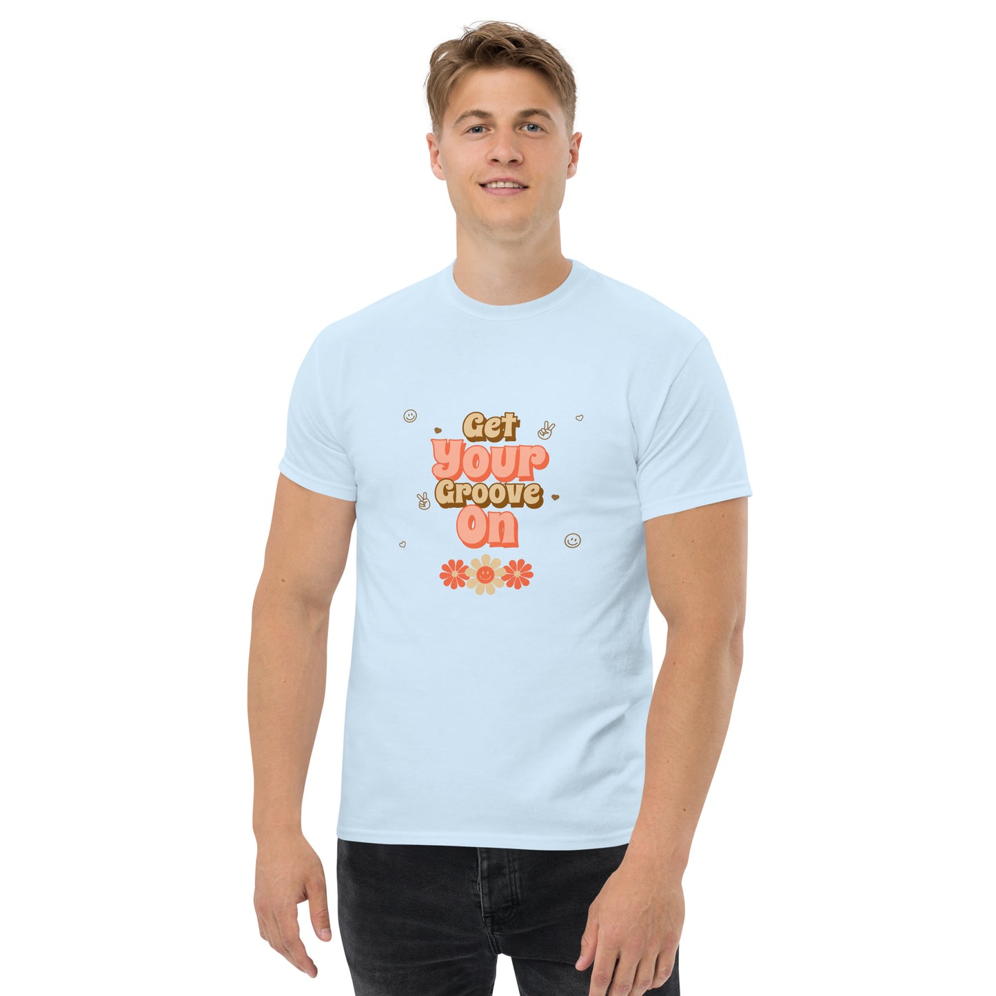 Vintage retro groove flower classic tee short sleeves unisex t-shirt - SexyCoca