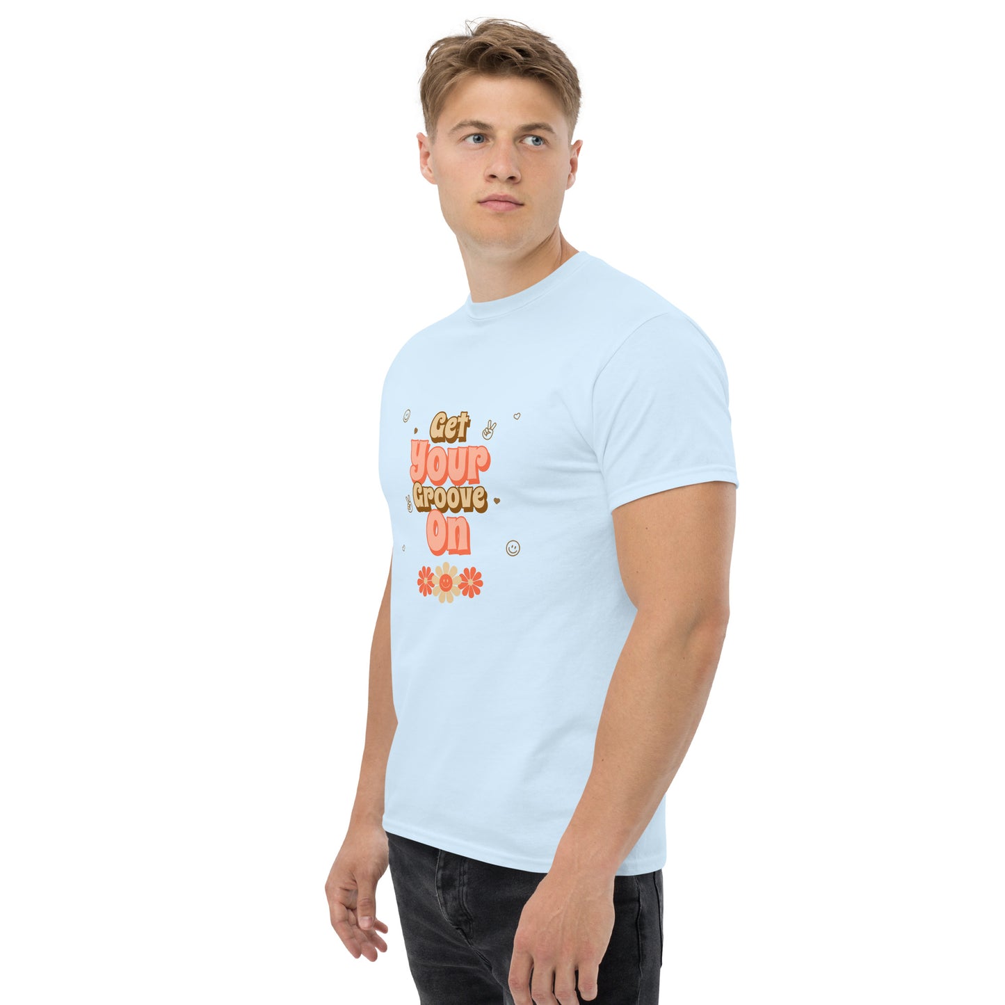 Vintage retro groove flower classic tee short sleeves unisex t-shirt - SexyCoca