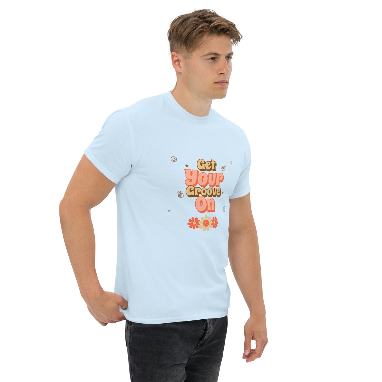Vintage retro groove flower classic tee short sleeves unisex t-shirt - SexyCoca