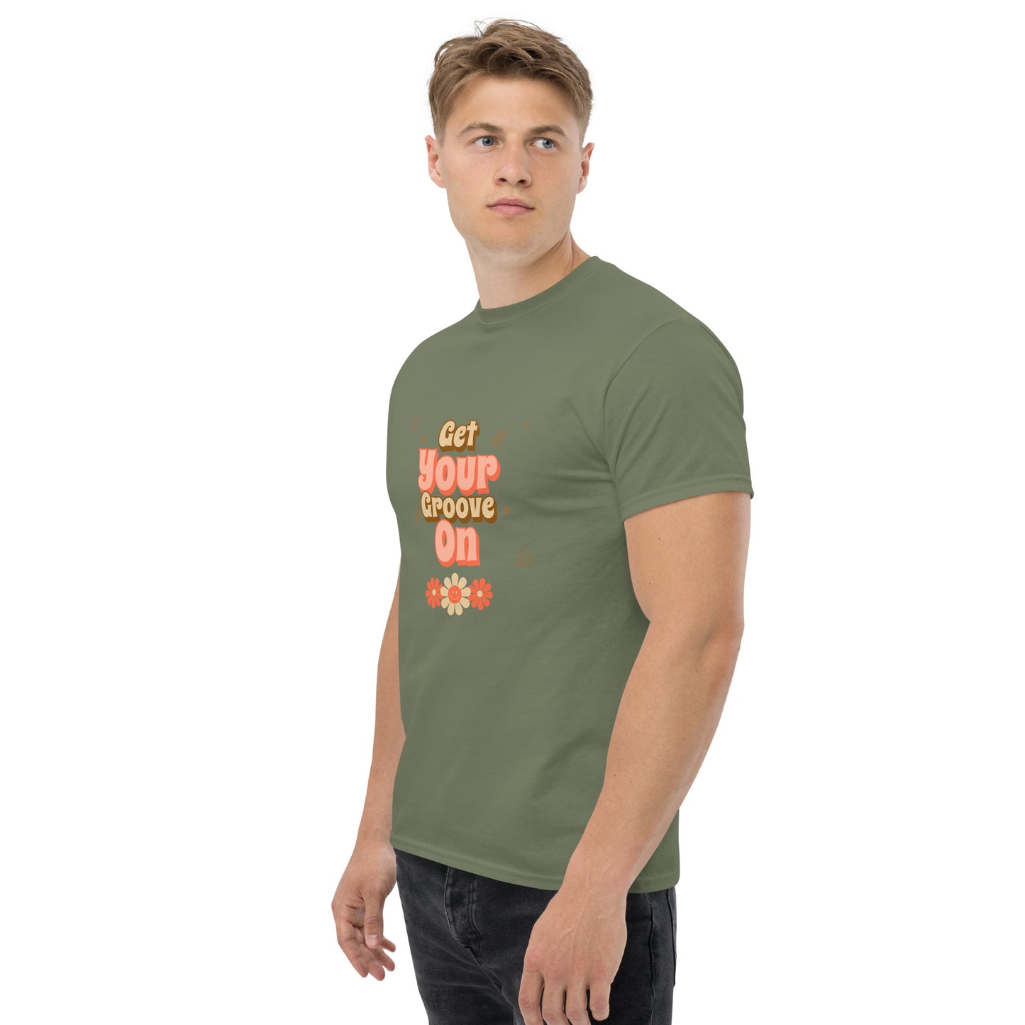 Vintage retro groove flower classic tee short sleeves unisex t-shirt - SexyCoca