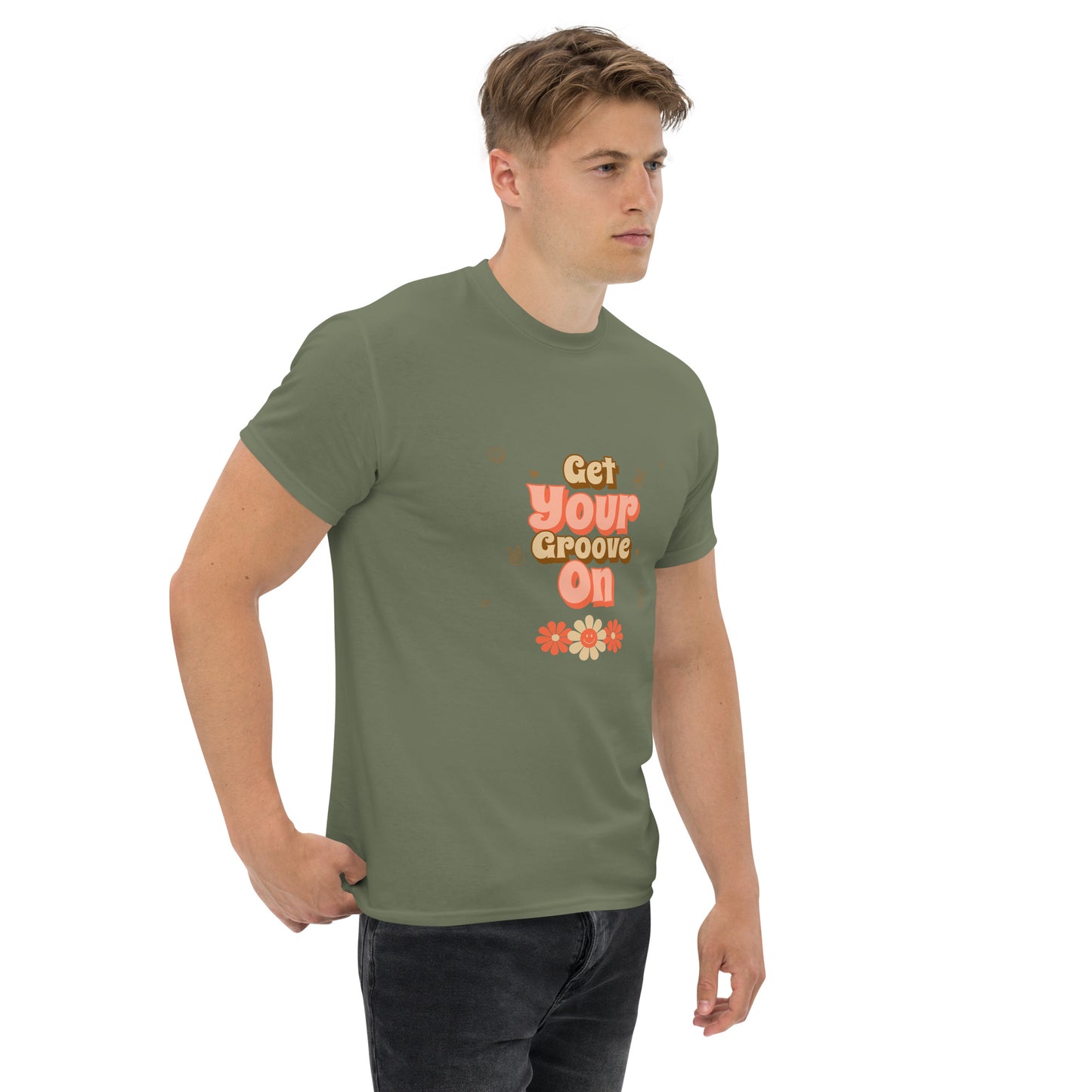 Vintage retro groove flower classic tee short sleeves unisex t-shirt - SexyCoca