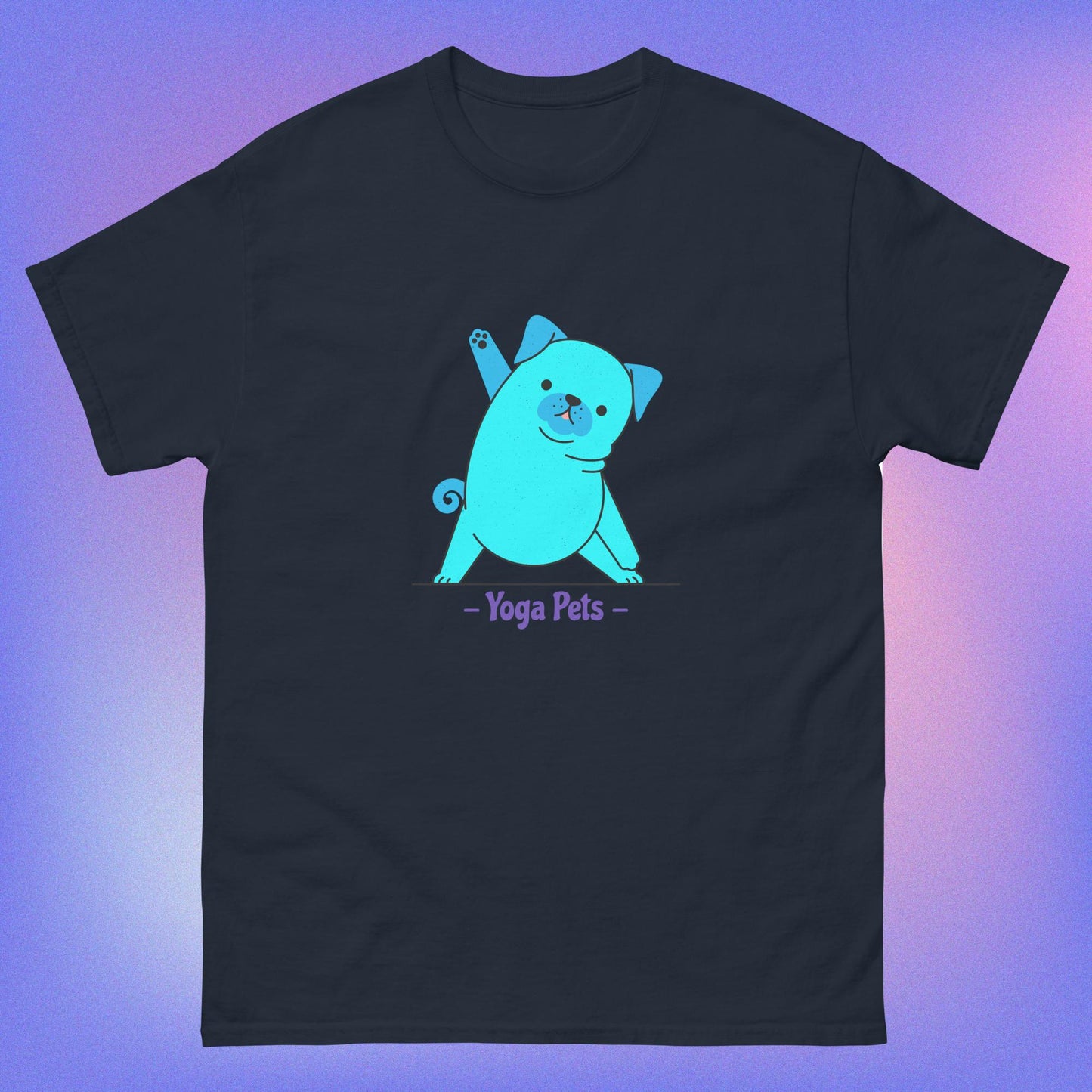 Yoga pets dancing dog classic tee short sleeves unisex t-shirt - SexyCoca