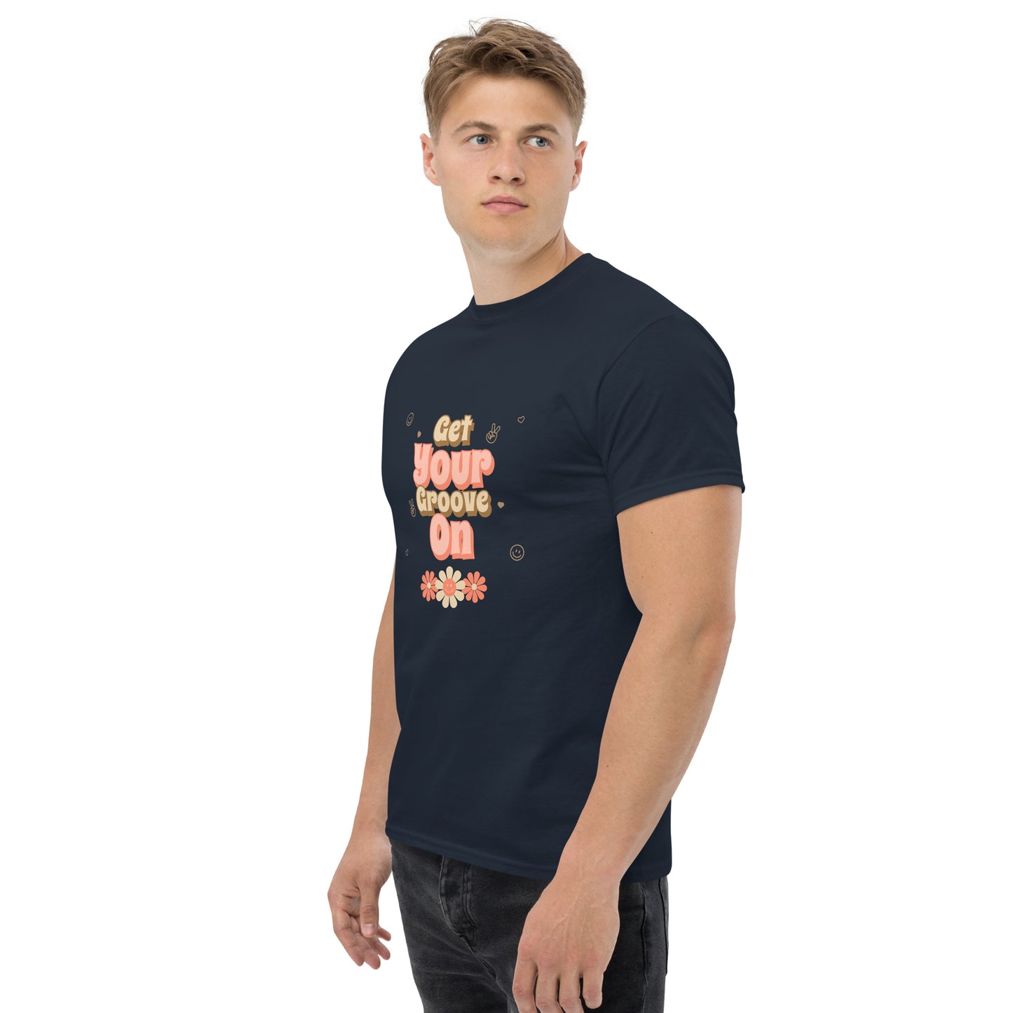 Vintage retro groove flower classic tee short sleeves unisex t-shirt - SexyCoca