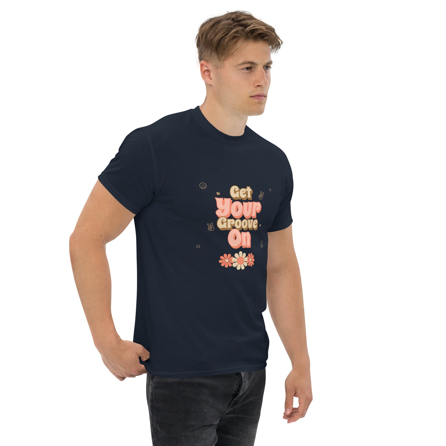 Vintage retro groove flower classic tee short sleeves unisex t-shirt - SexyCoca
