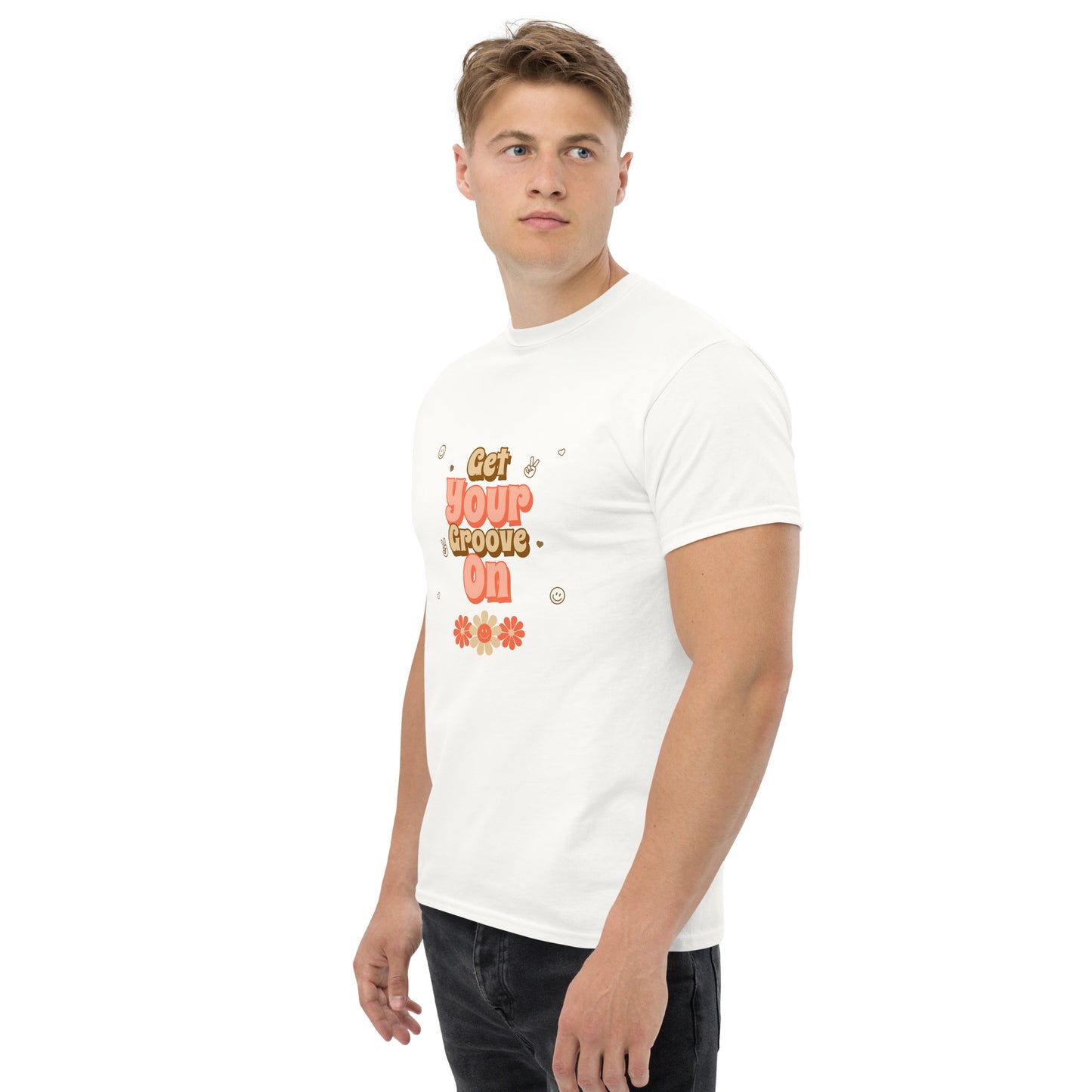 Vintage retro groove flower classic tee short sleeves unisex t-shirt - SexyCoca