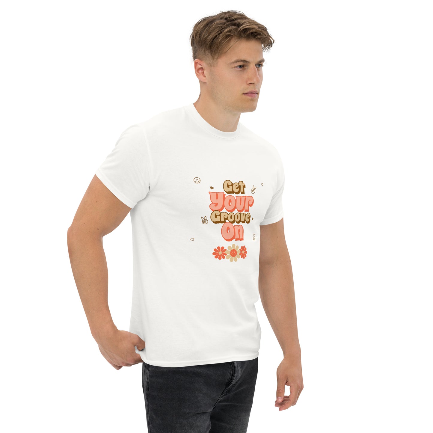 Vintage retro groove flower classic tee short sleeves unisex t-shirt - SexyCoca