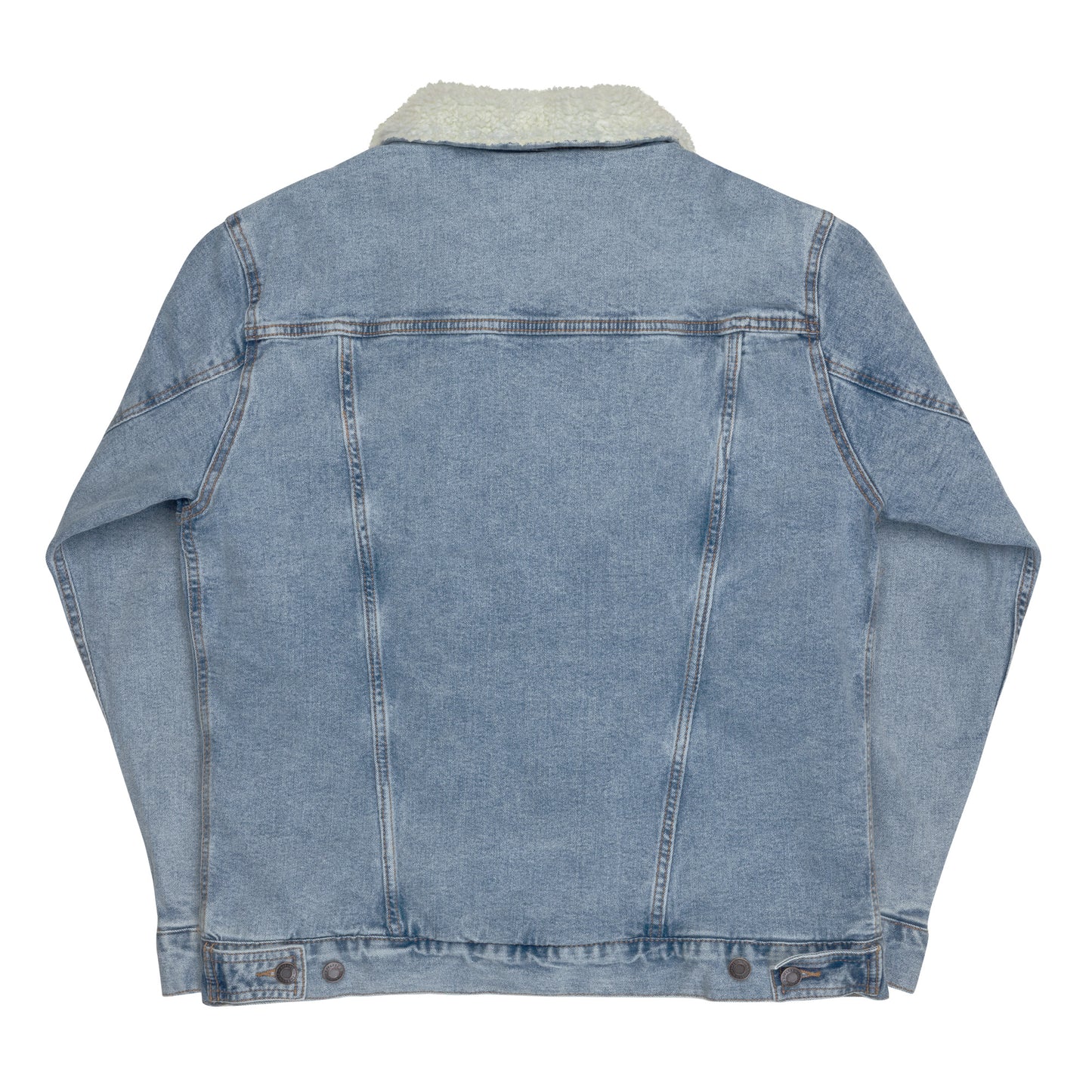 Colourful fire and stars cool unisex denim sherpa jacket - SexyCoca