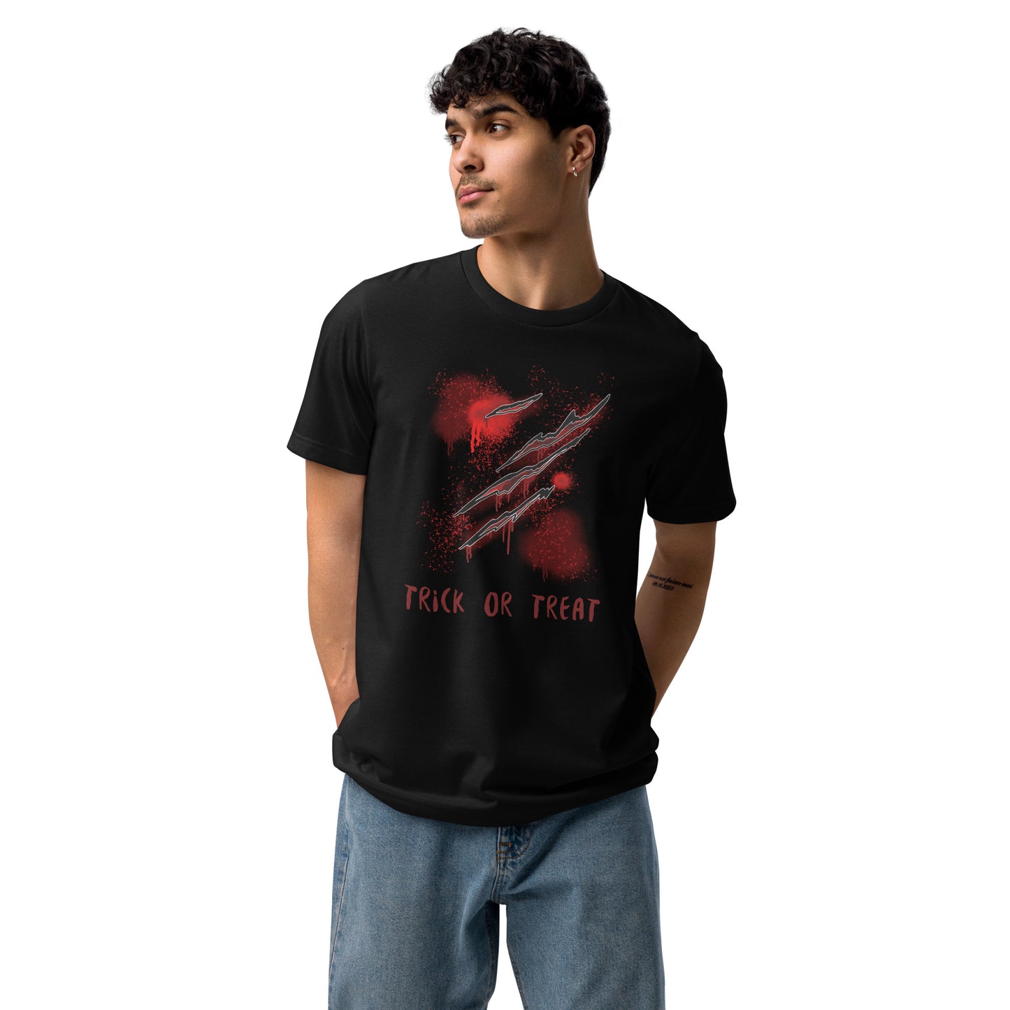 Halloween trick or treat unisex staple eco t-shirt