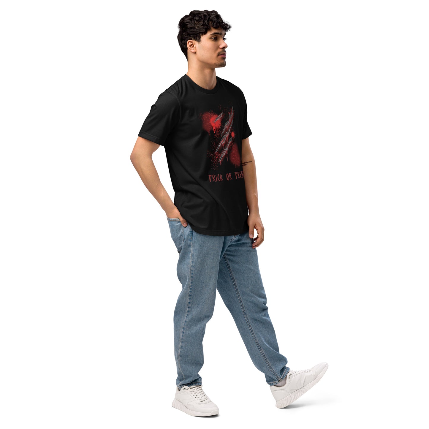 Halloween trick or treat unisex staple eco t-shirt