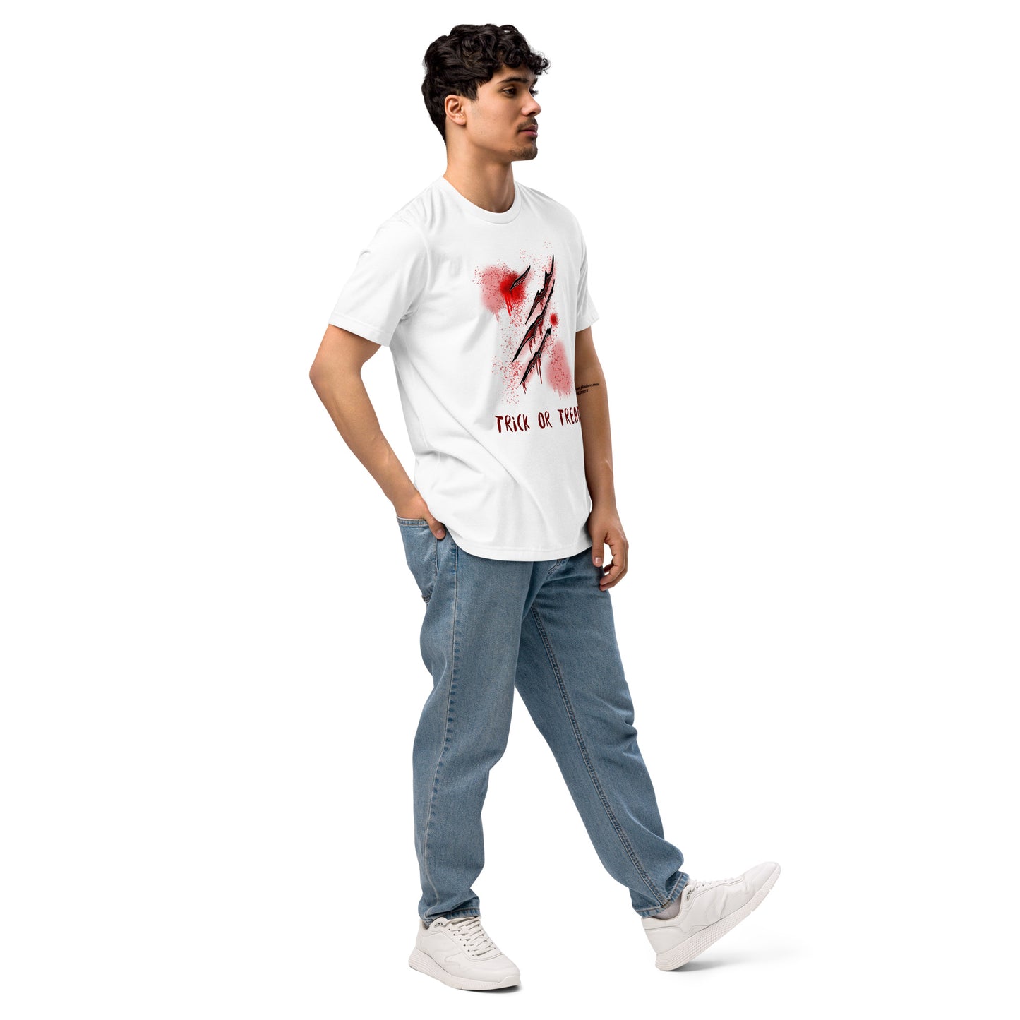 Halloween trick or treat unisex staple eco t-shirt
