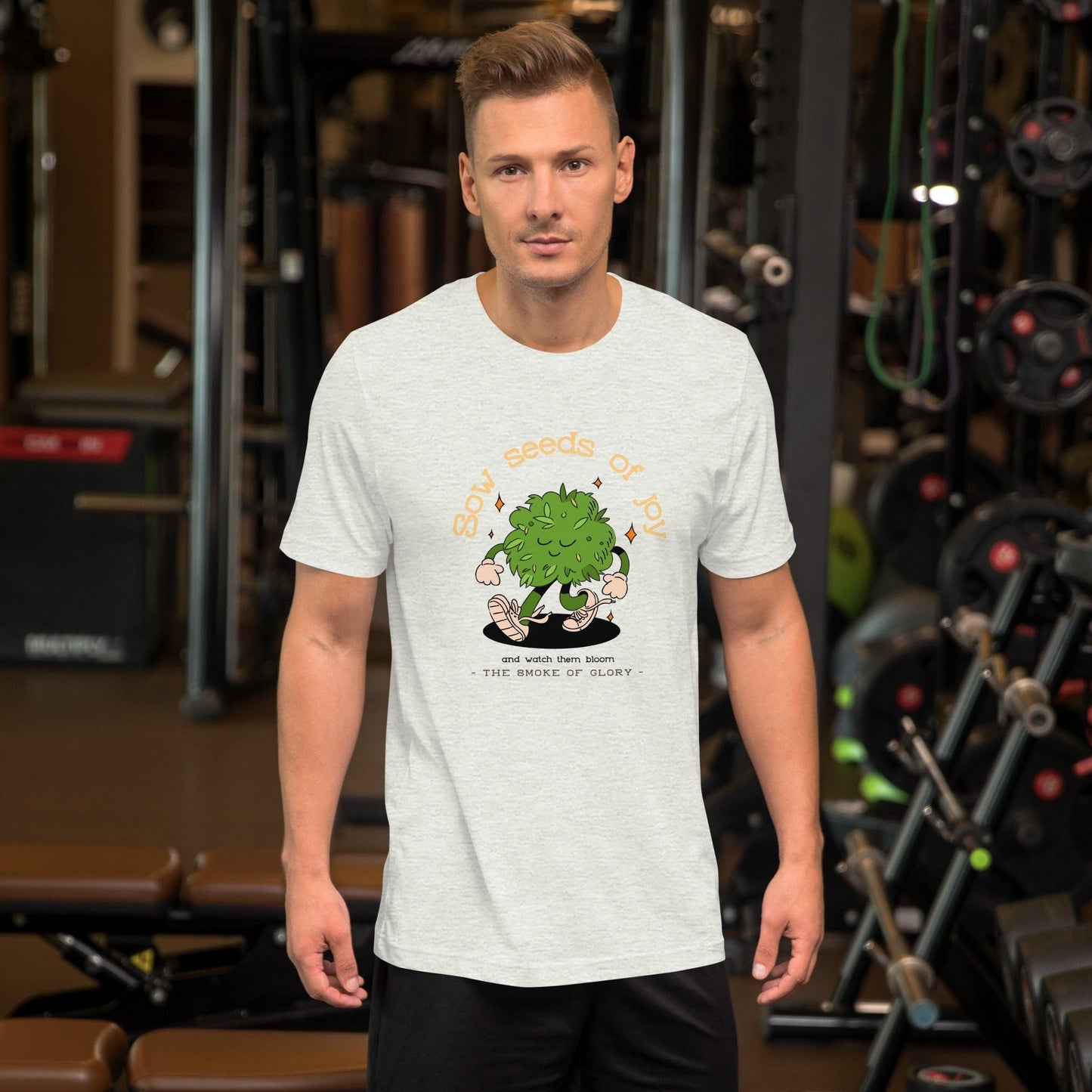 Sow seeds of joy walking weed design classic tee short sleeves unisex t-shirt - SexyCoca