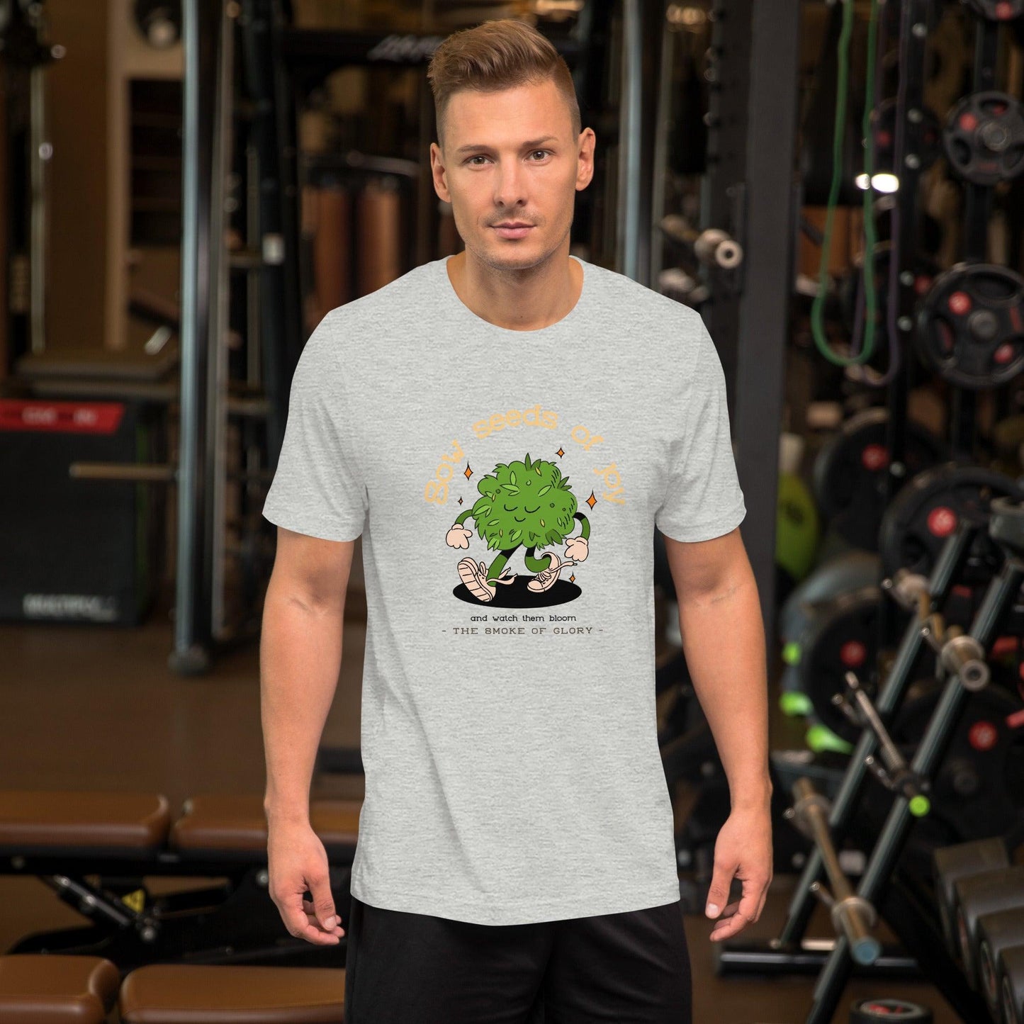 Sow seeds of joy walking weed design classic tee short sleeves unisex t-shirt - SexyCoca