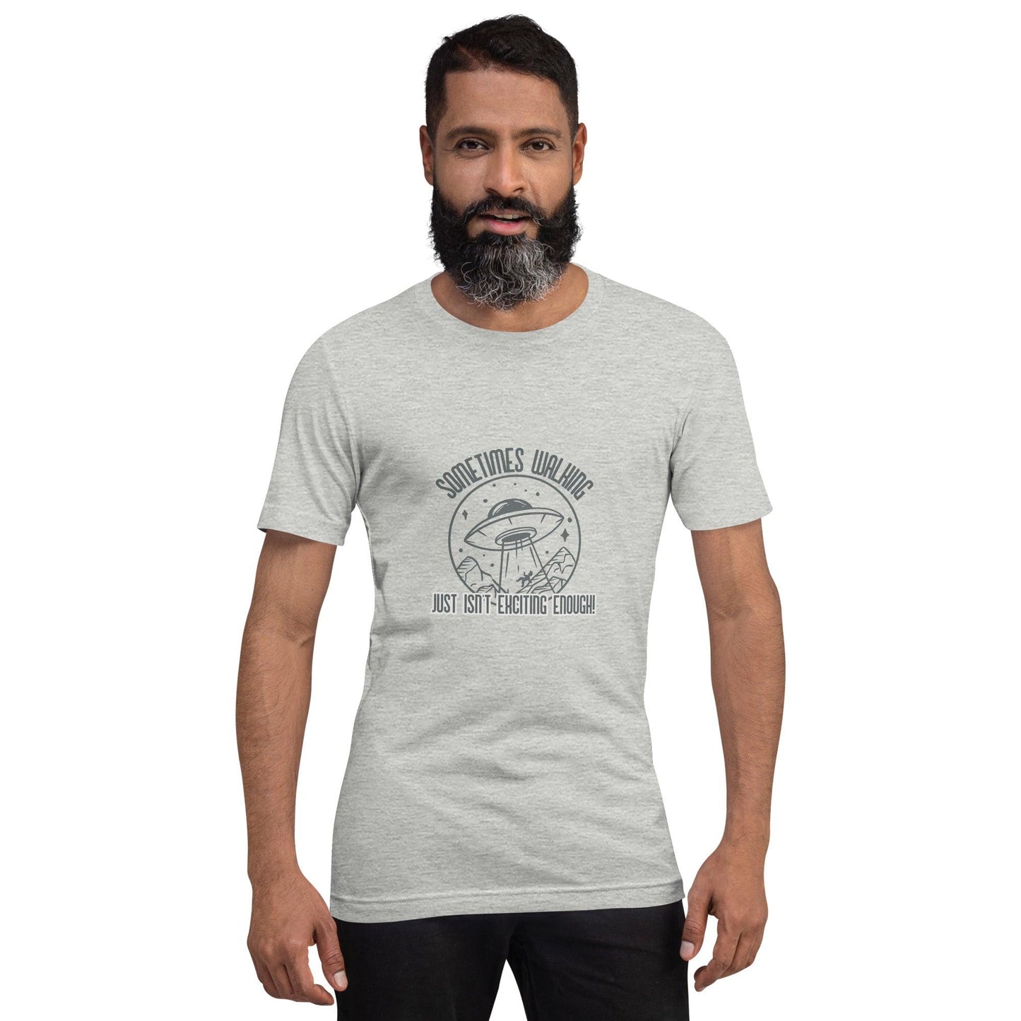 ufo walking is not exciting enough classic tee short sleeves unisex t-shirt - SexyCoca