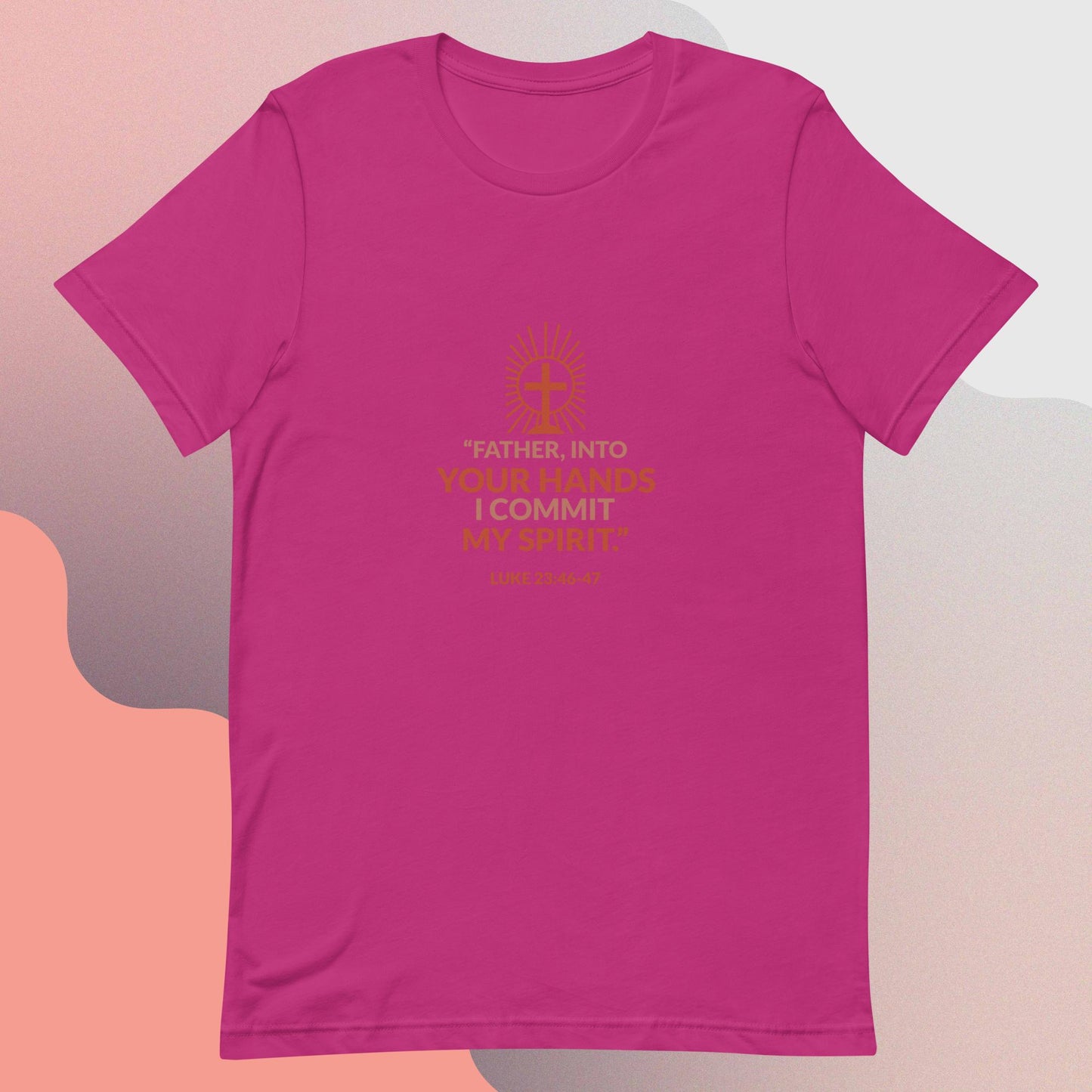 Inn God's hand I leave my spirit religous quote classic tee short sleevves unisex t-shirt - SexyCoca