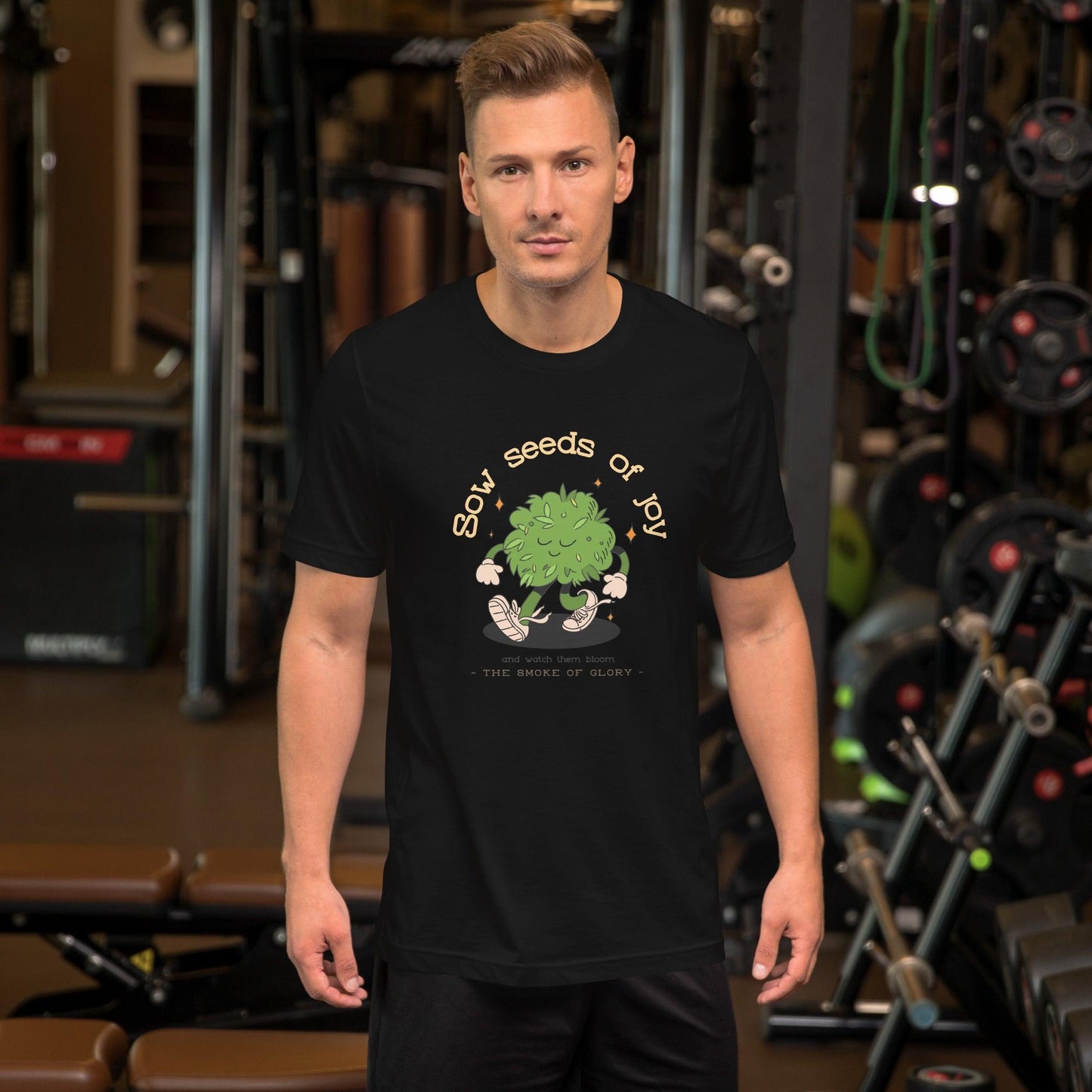 Sow seeds of joy walking weed design classic tee short sleeves unisex t-shirt - SexyCoca