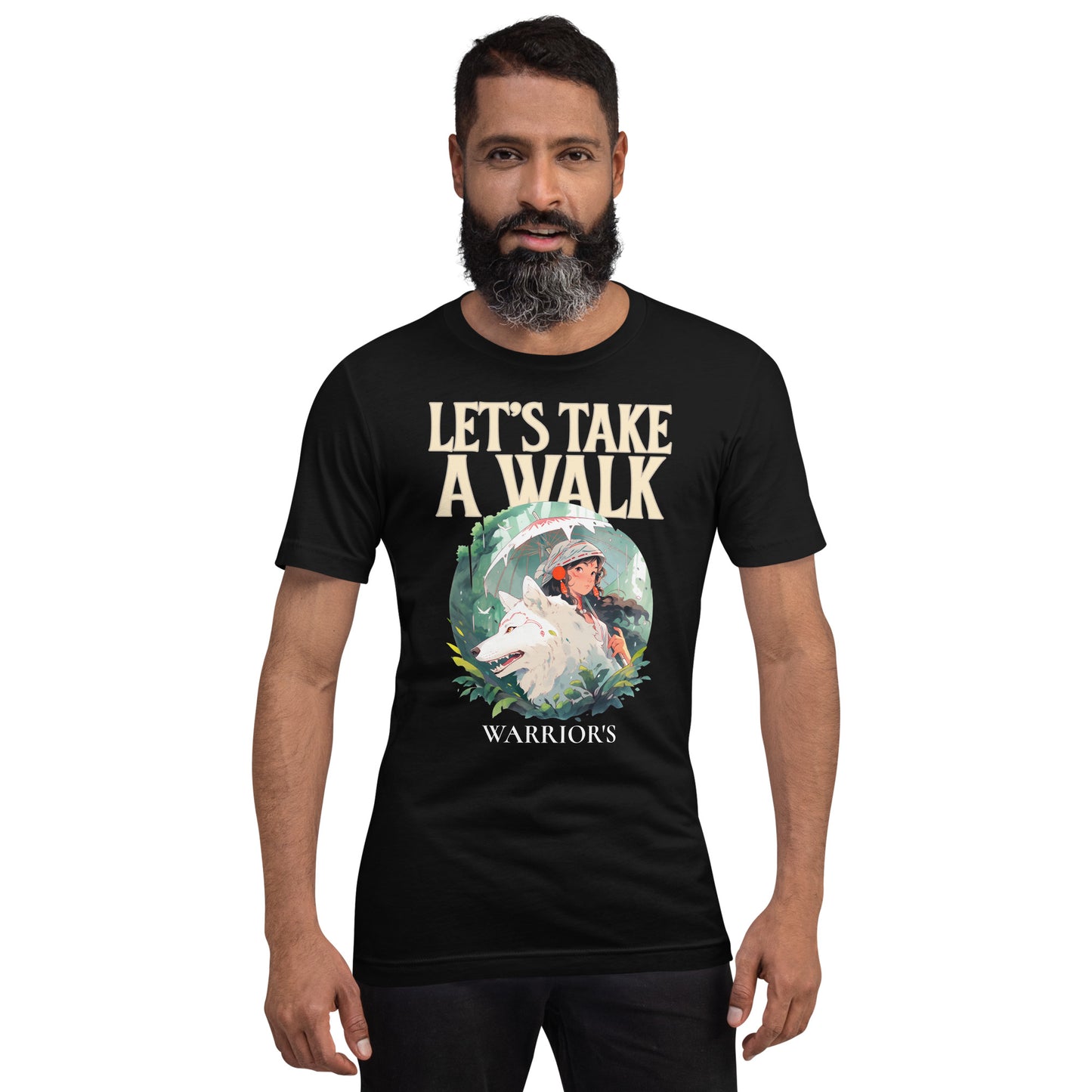 Anime wolf and girl in the forest classic tee short sleeves unisex t-shirt - SexyCoca