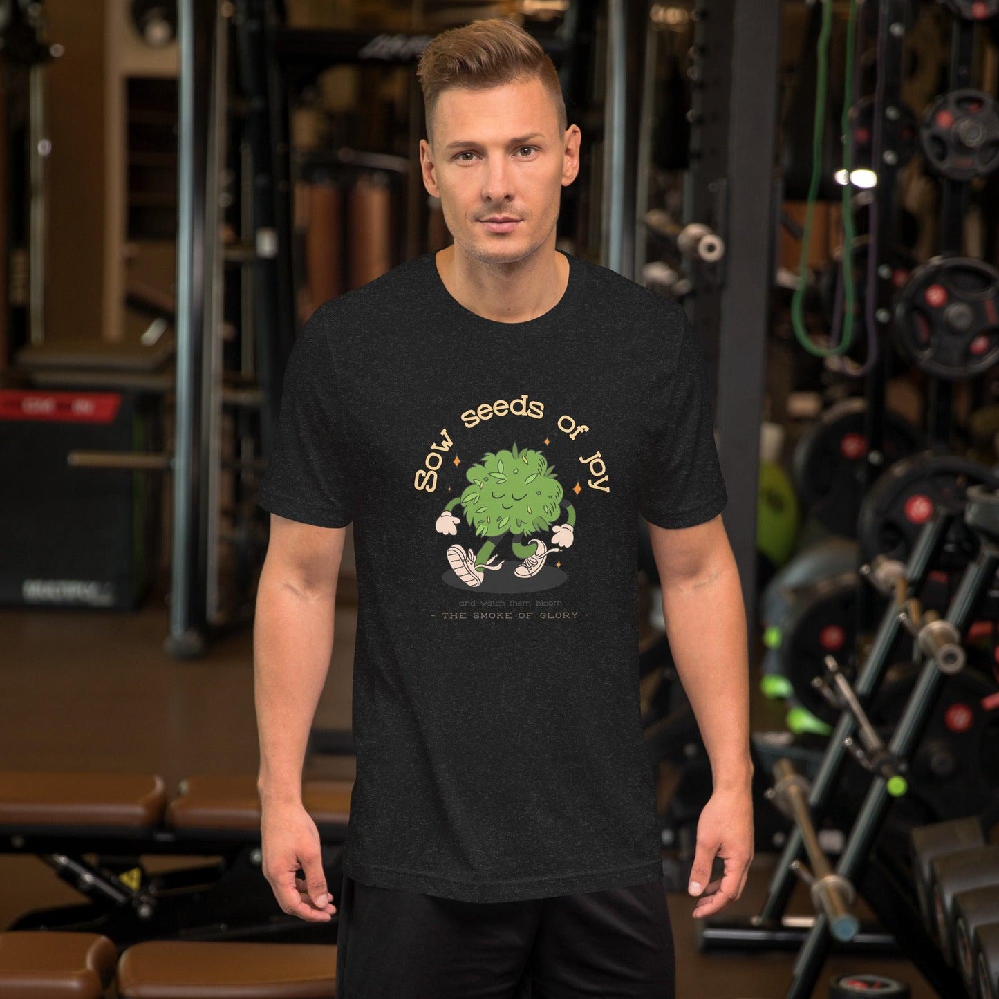 Sow seeds of joy walking weed design classic tee short sleeves unisex t-shirt - SexyCoca