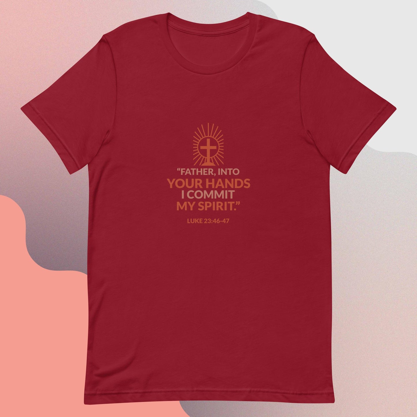 Inn God's hand I leave my spirit religous quote classic tee short sleevves unisex t-shirt - SexyCoca