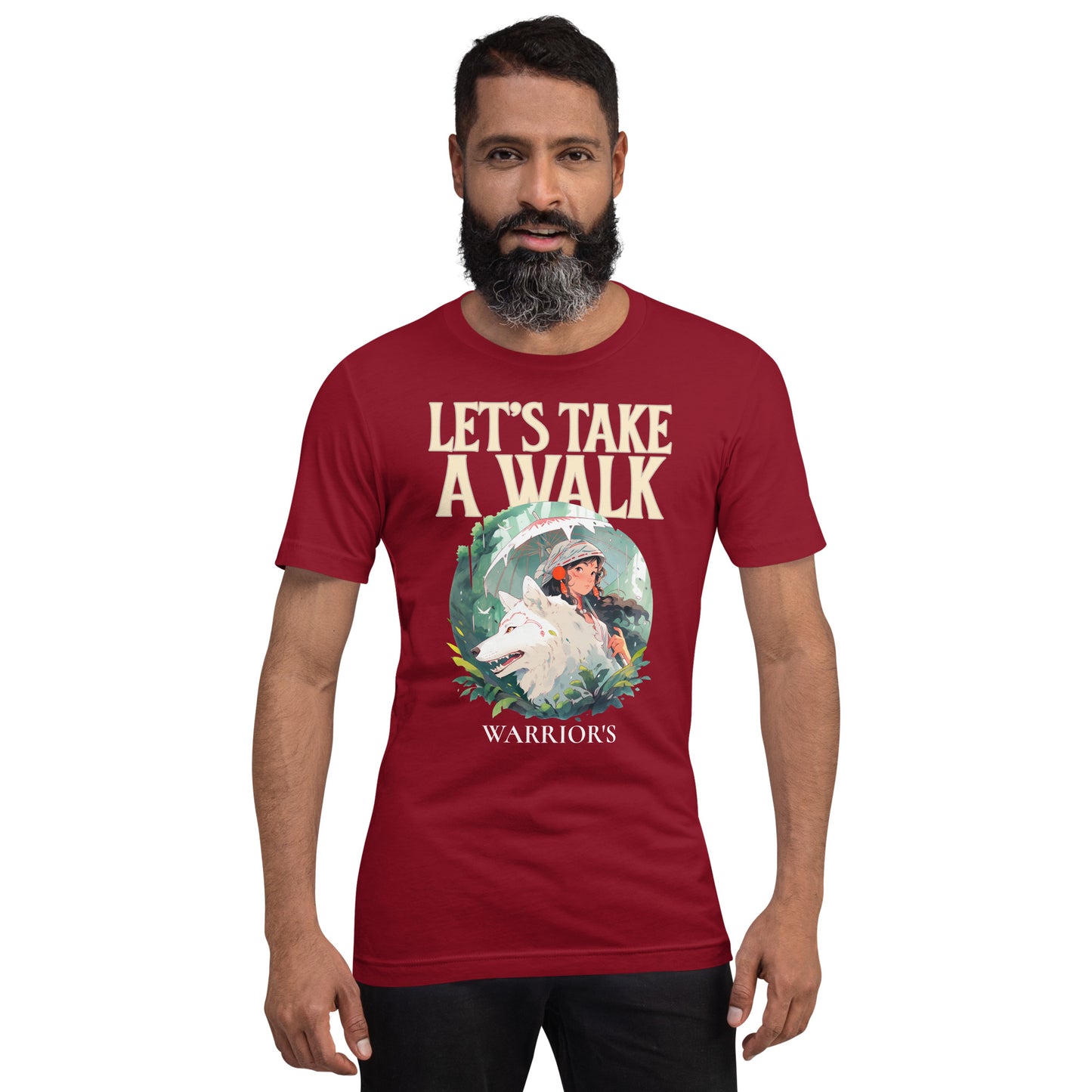 Anime wolf and girl in the forest classic tee short sleeves unisex t-shirt - SexyCoca
