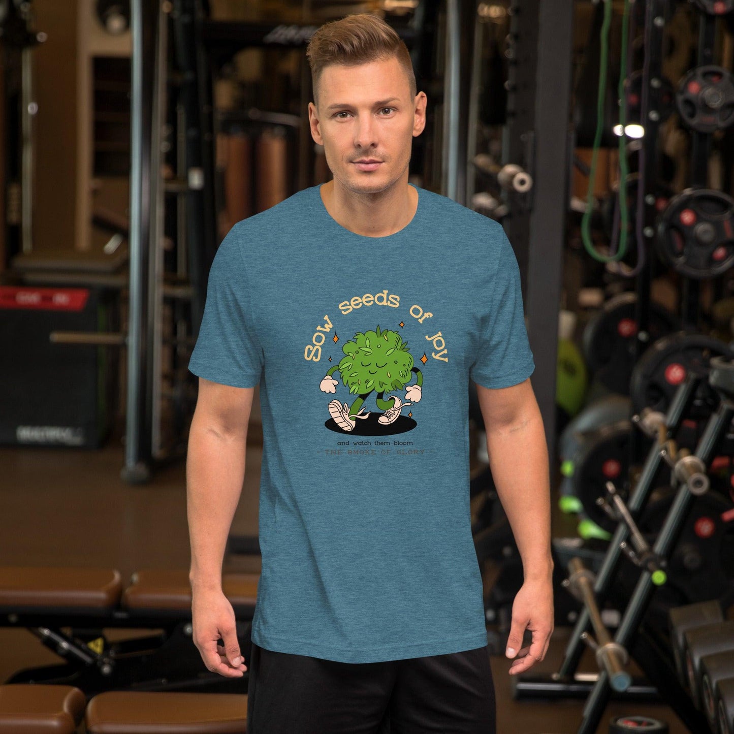 Sow seeds of joy walking weed design classic tee short sleeves unisex t-shirt - SexyCoca