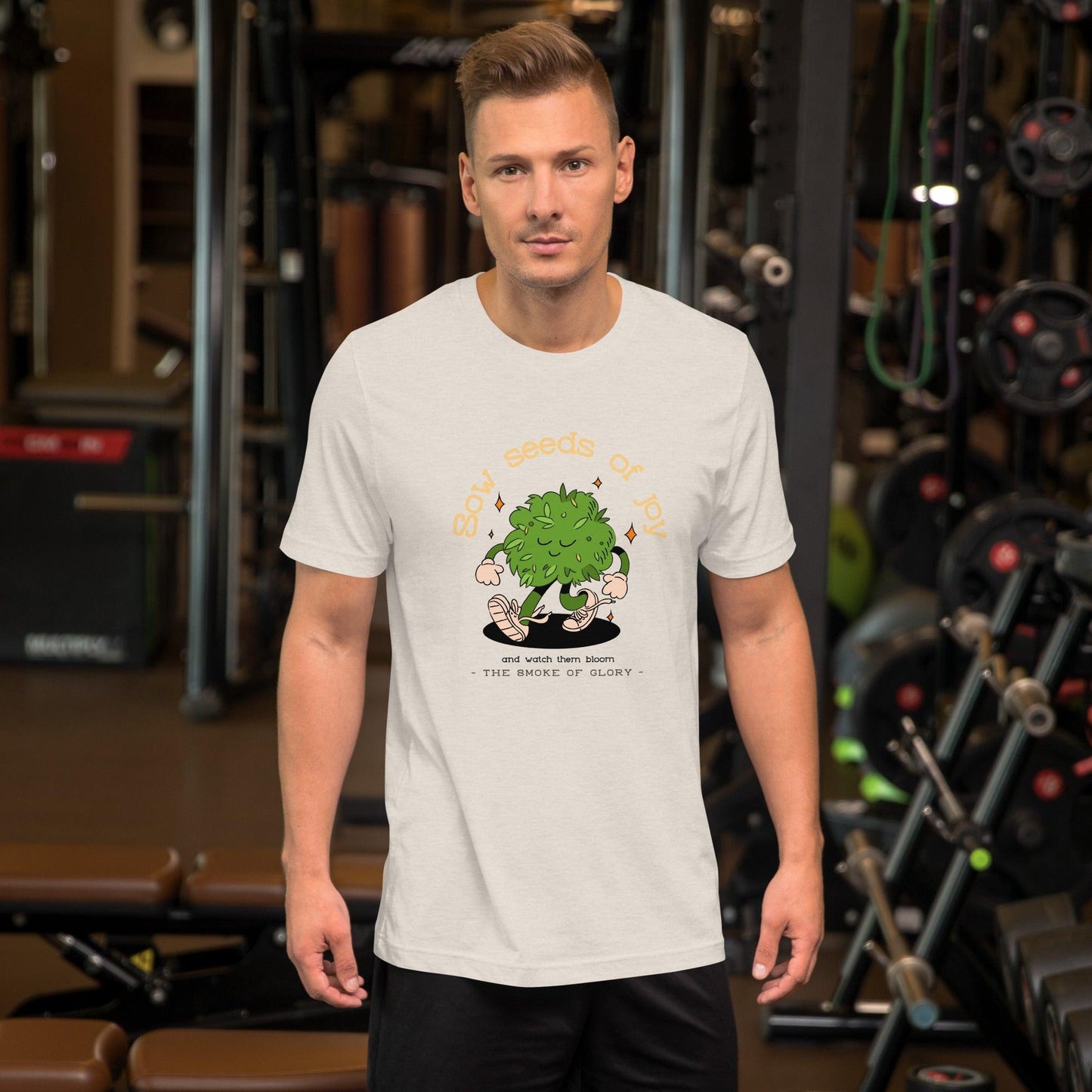 Sow seeds of joy walking weed design classic tee short sleeves unisex t-shirt - SexyCoca