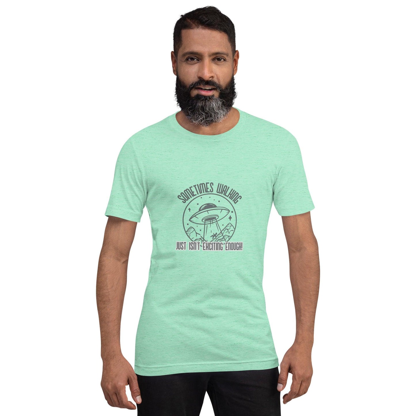 ufo walking is not exciting enough classic tee short sleeves unisex t-shirt - SexyCoca