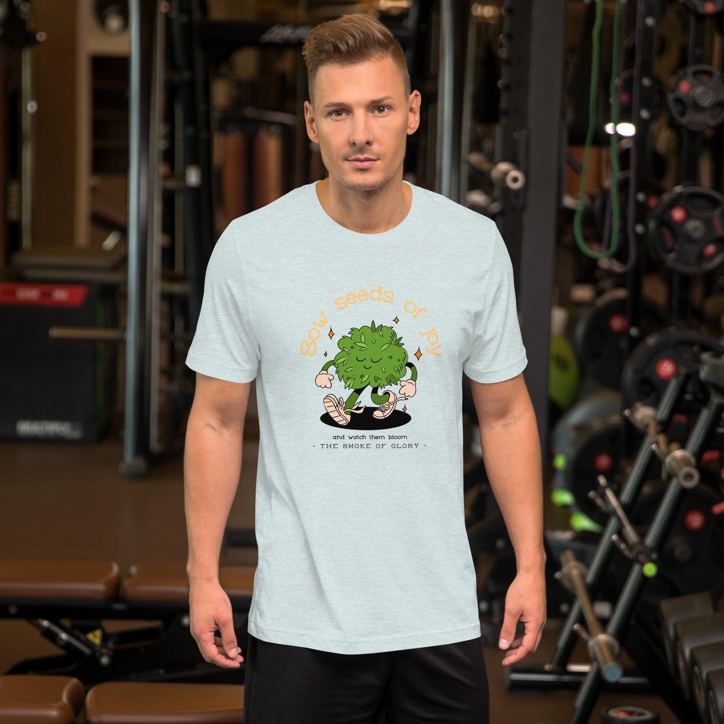 Sow seeds of joy walking weed design classic tee short sleeves unisex t-shirt - SexyCoca