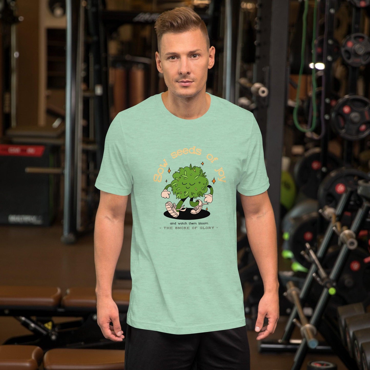 Sow seeds of joy walking weed design classic tee short sleeves unisex t-shirt - SexyCoca