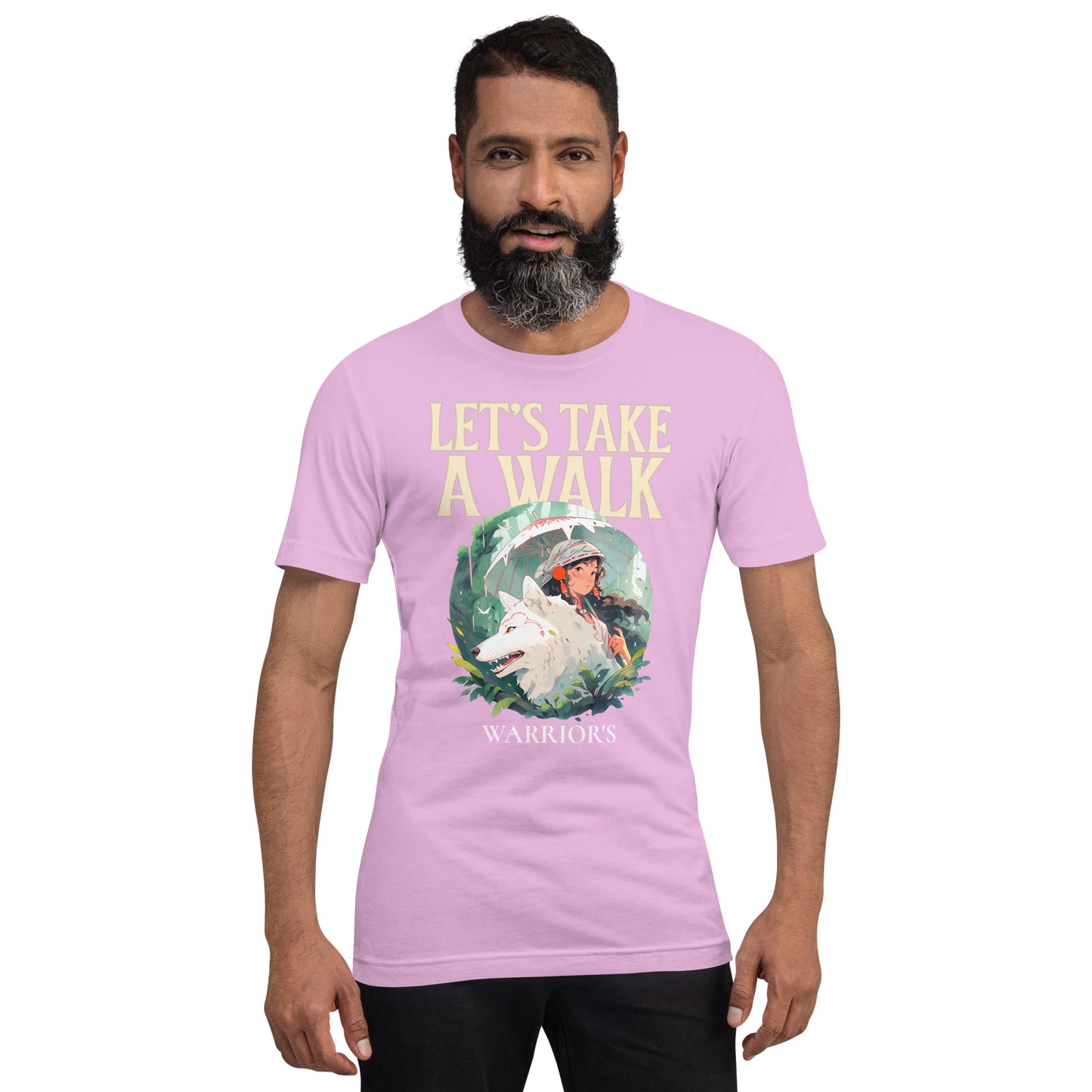Anime wolf and girl in the forest classic tee short sleeves unisex t-shirt - SexyCoca