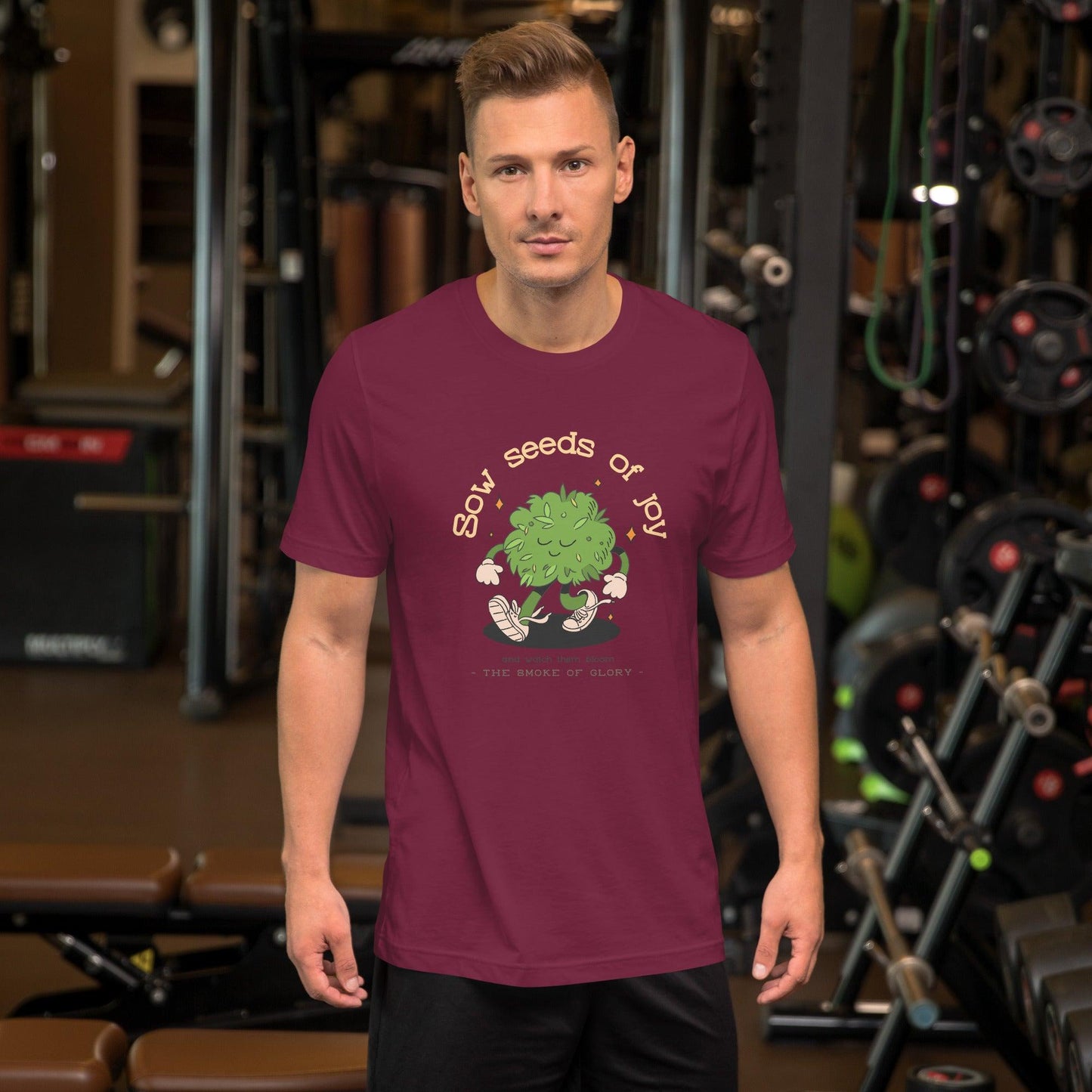 Sow seeds of joy walking weed design classic tee short sleeves unisex t-shirt - SexyCoca