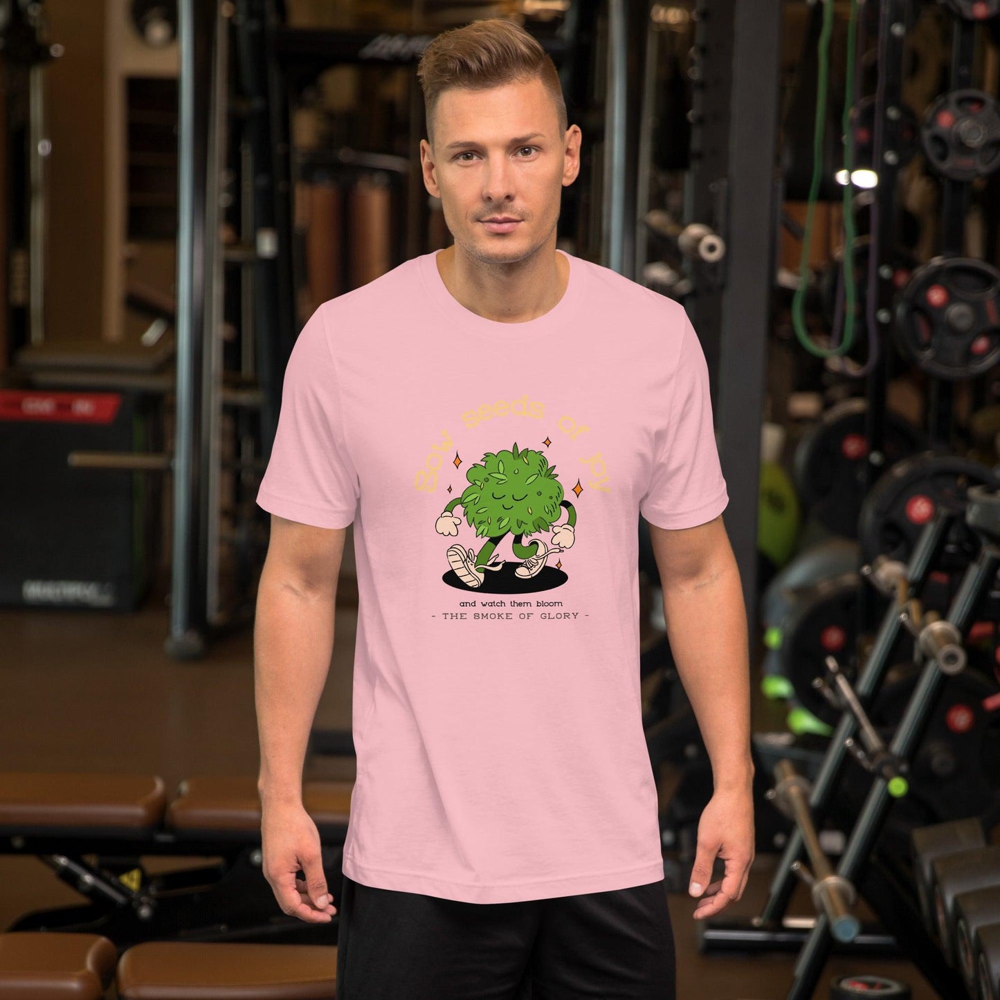 Sow seeds of joy walking weed design classic tee short sleeves unisex t-shirt - SexyCoca