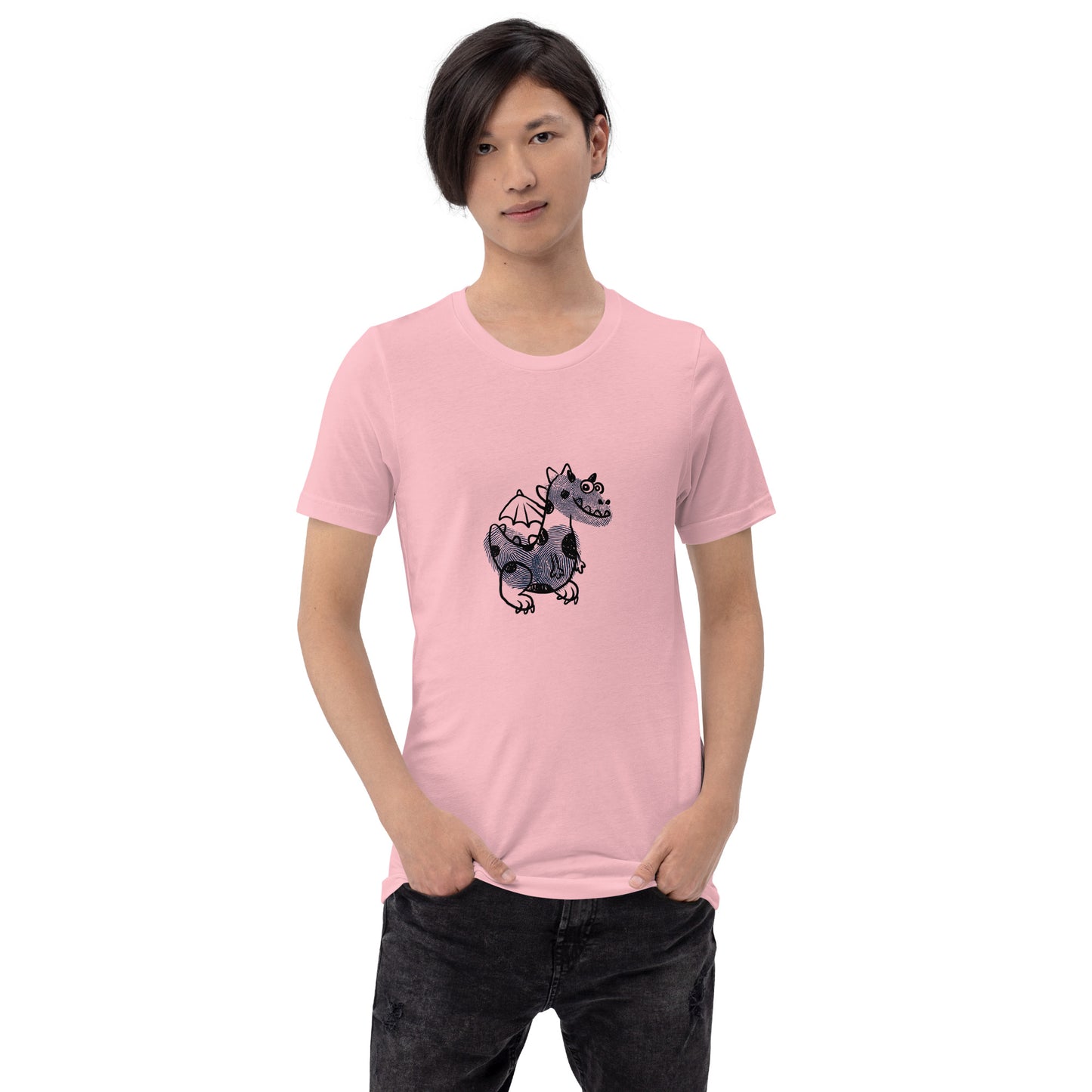 Fingerprint cute dragon classic tee short sleeves unisex t-shirt - SexyCoca