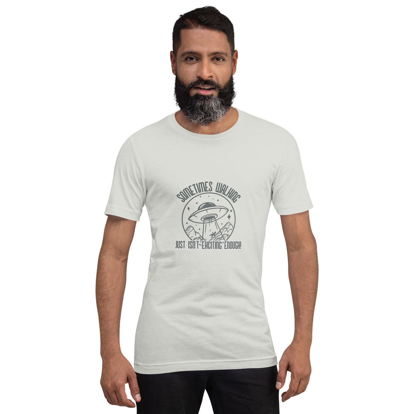 ufo walking is not exciting enough classic tee short sleeves unisex t-shirt - SexyCoca