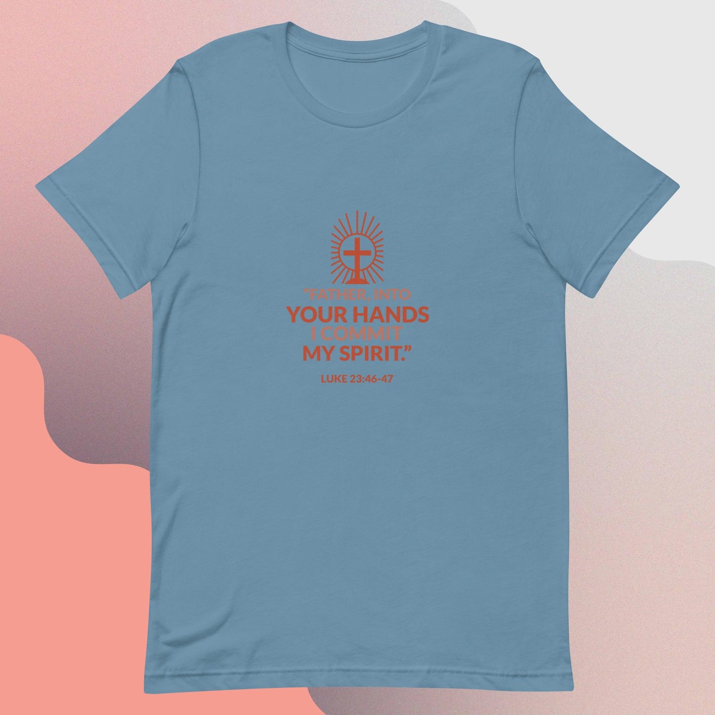 Inn God's hand I leave my spirit religous quote classic tee short sleevves unisex t-shirt - SexyCoca